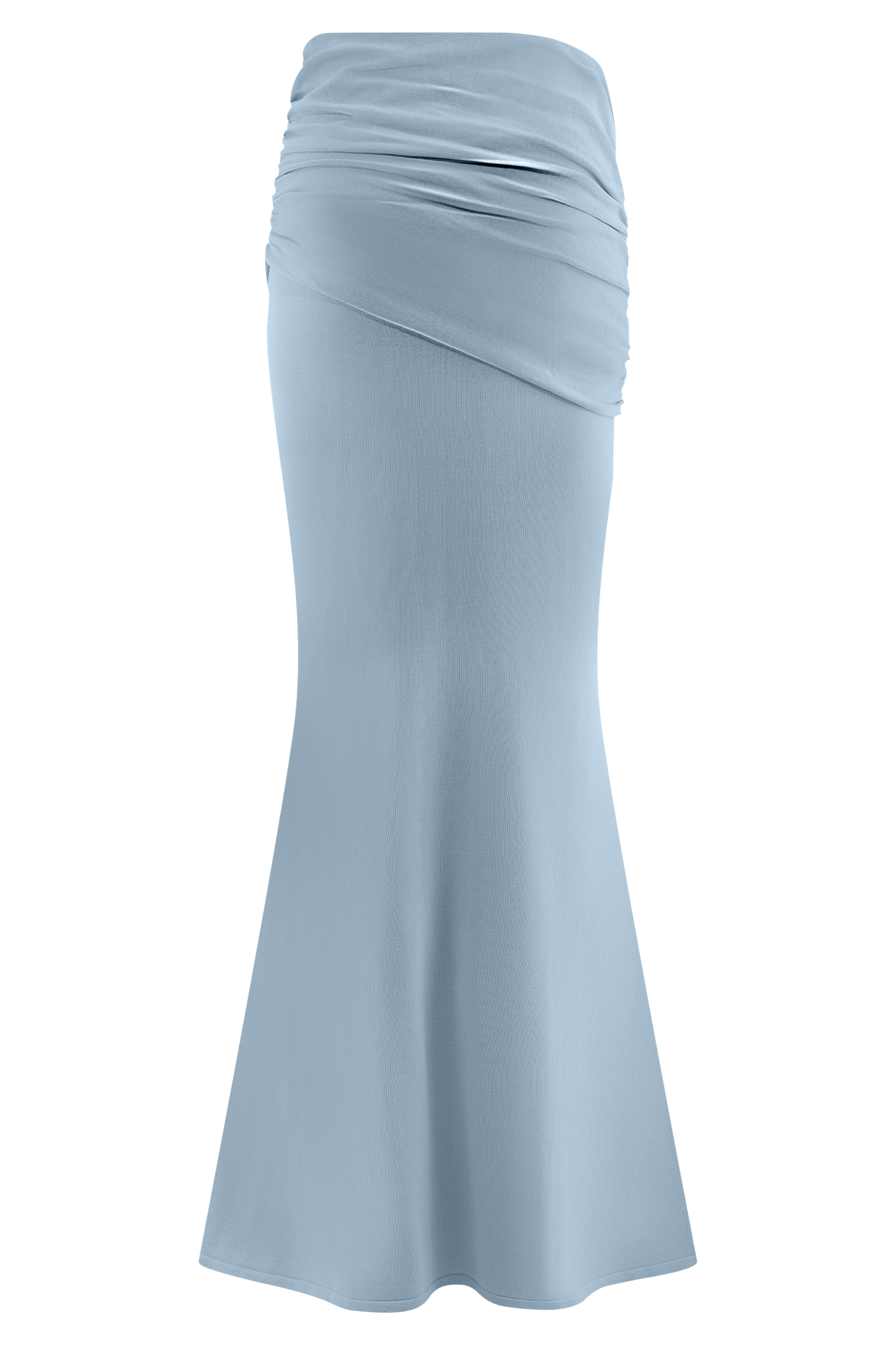 Jupe Maxi en Tricot Plissé Irene - Bleu