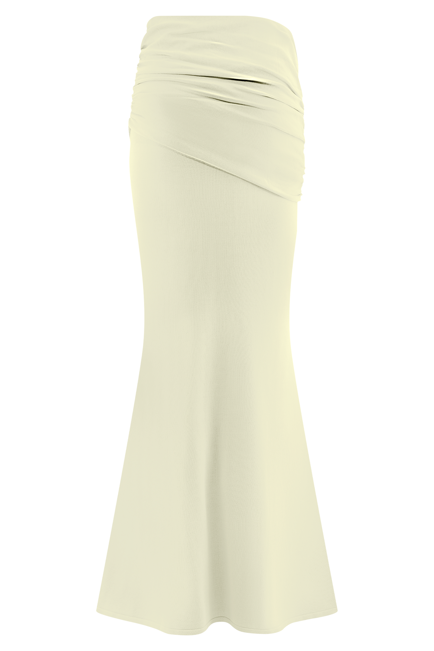 Jupe Maxi Tricot Plissée Irene - Ivoire
