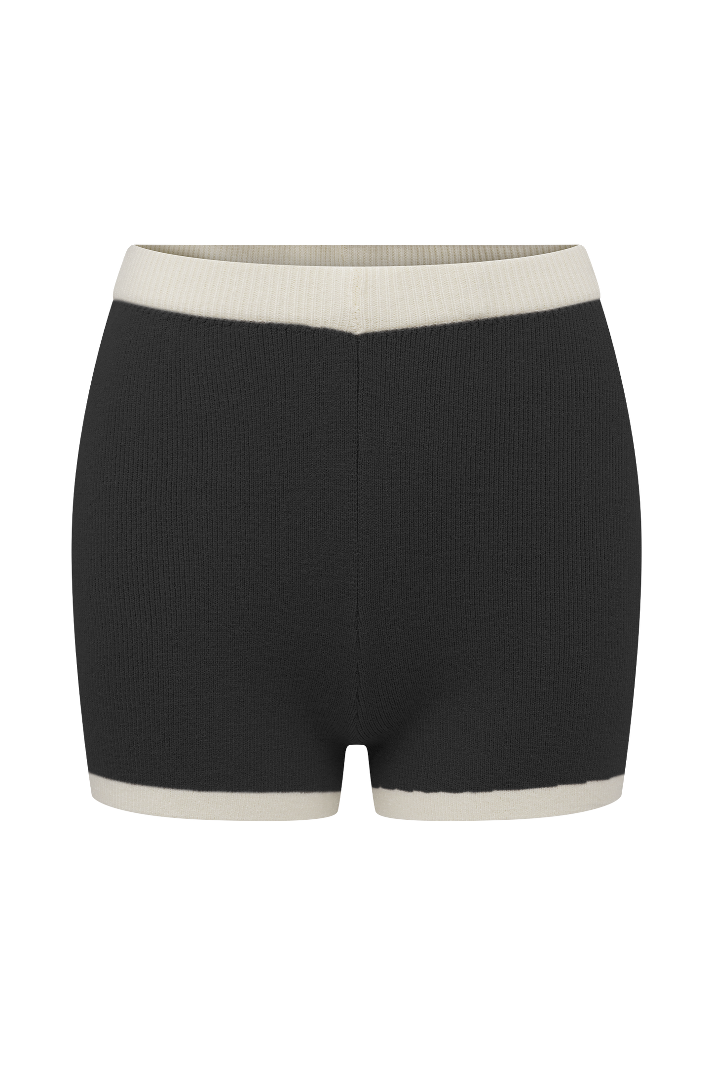 Shorts en tricot contrasté Julianne - Noir/Blanc
