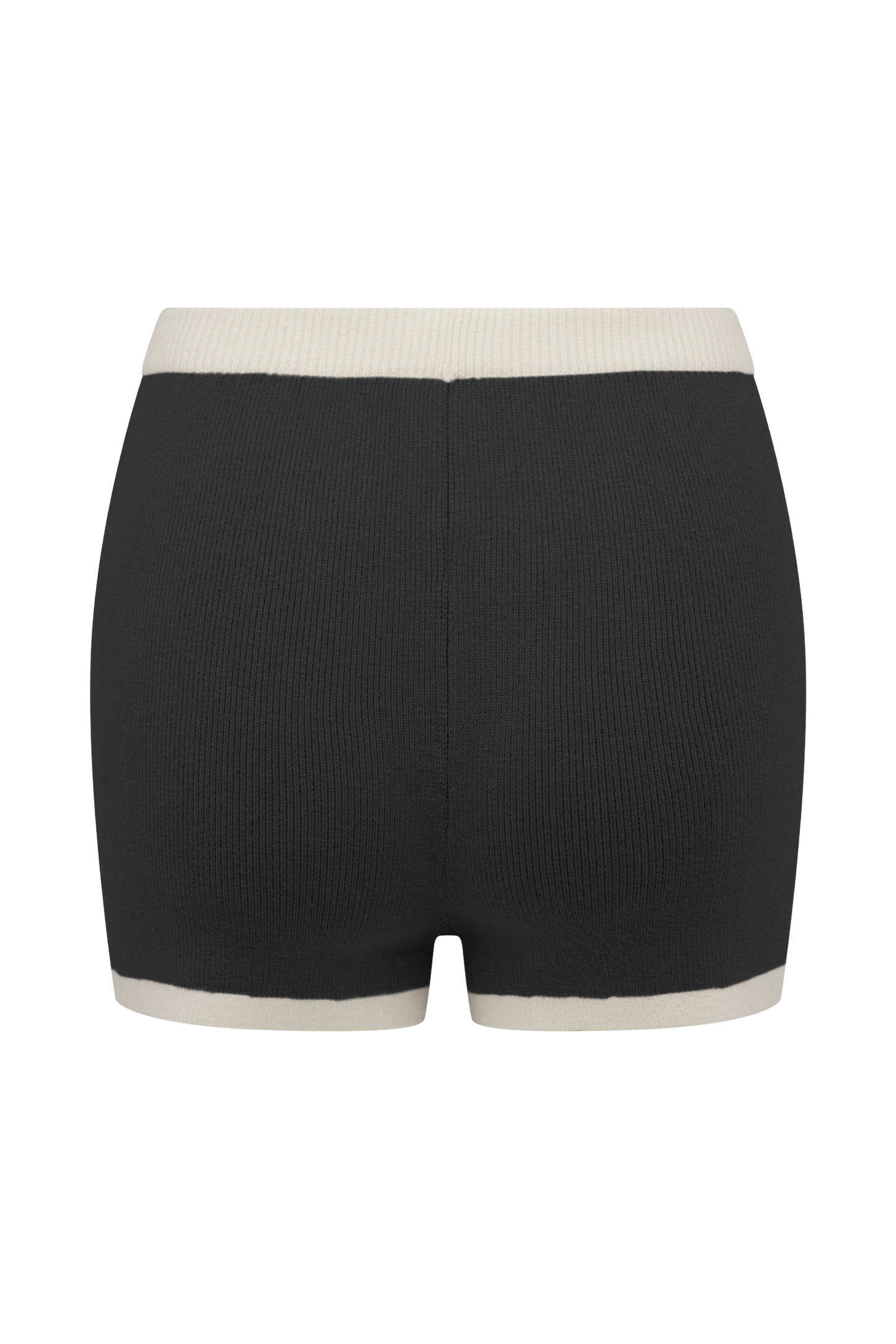 Shorts en tricot contrasté Julianne - Noir/Blanc