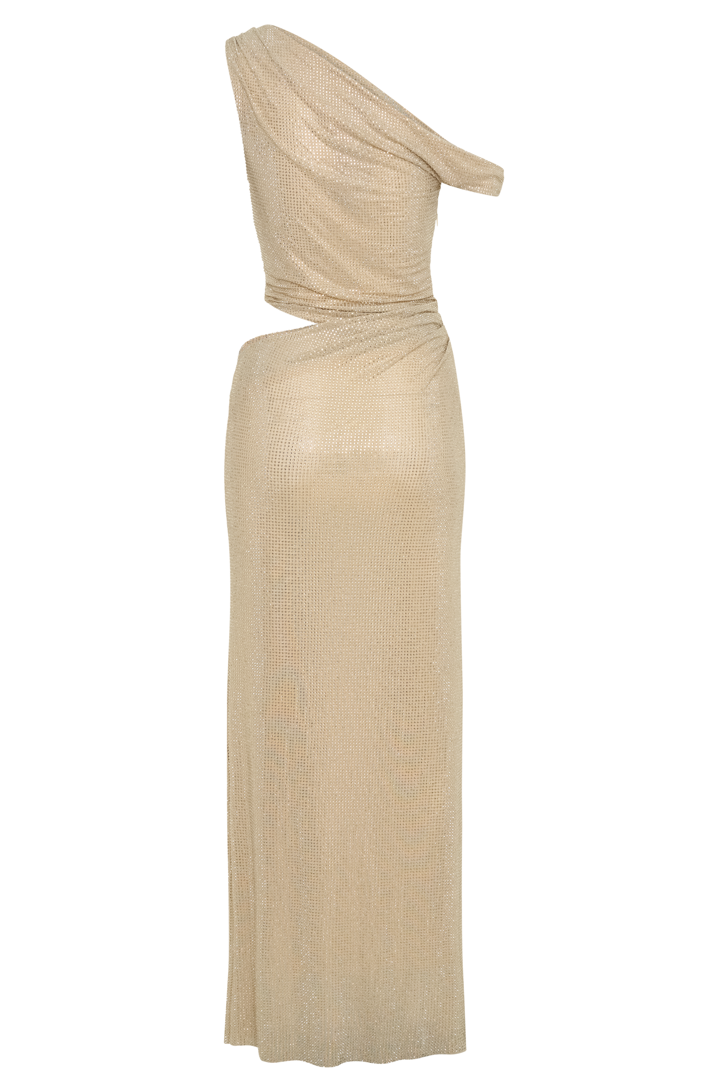 Robe maxi asymétrique Kenny Diamante - Or