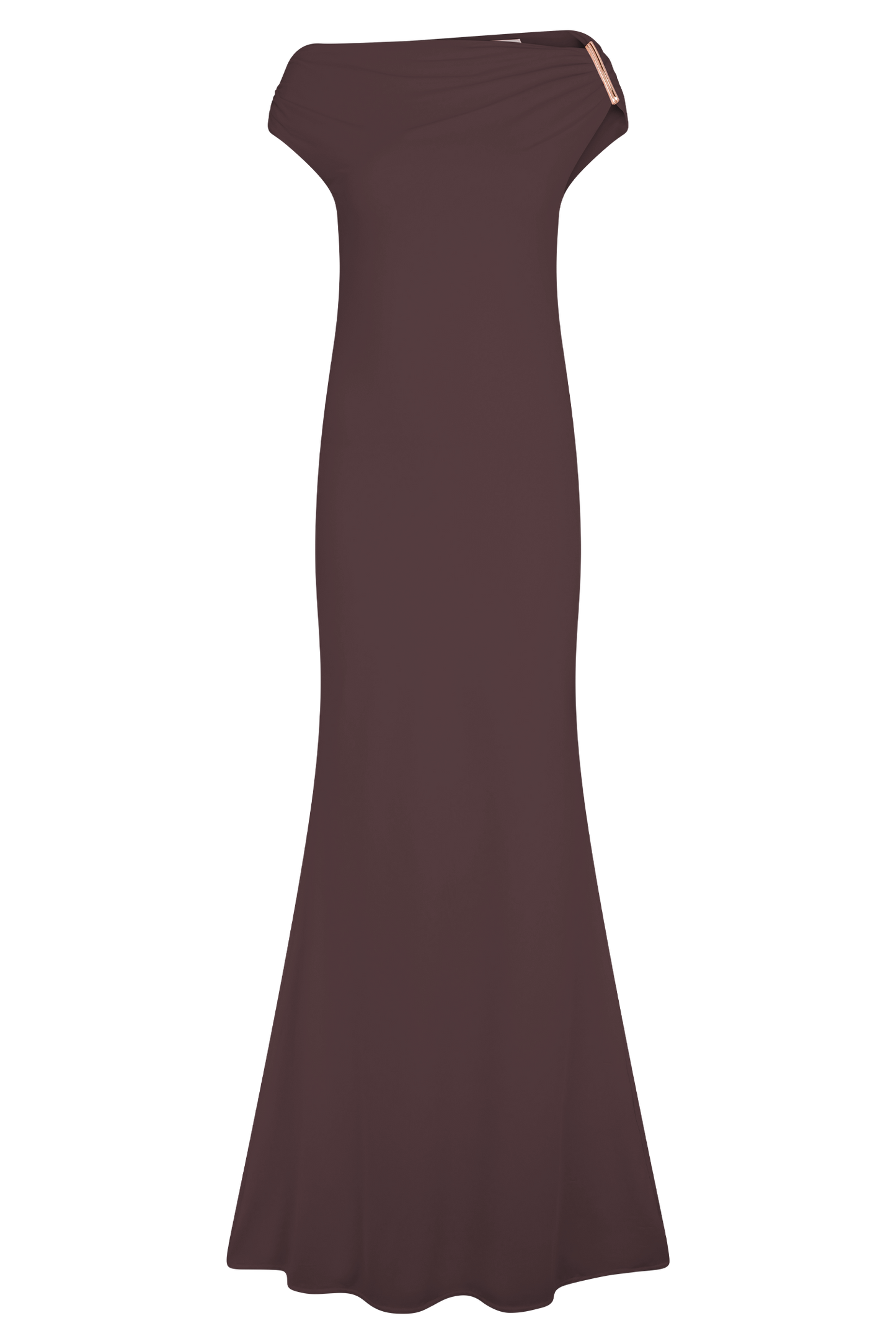 Robe Maxi Kinsley Slinky avec Fentes - Chocolat