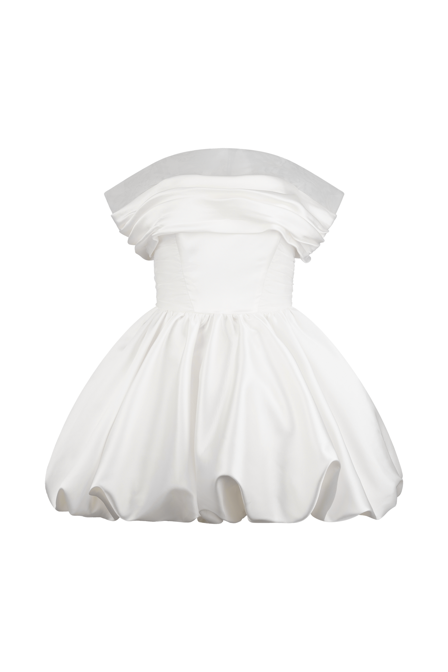 Robe mini Lauretta à épaules dénudées - Blanche