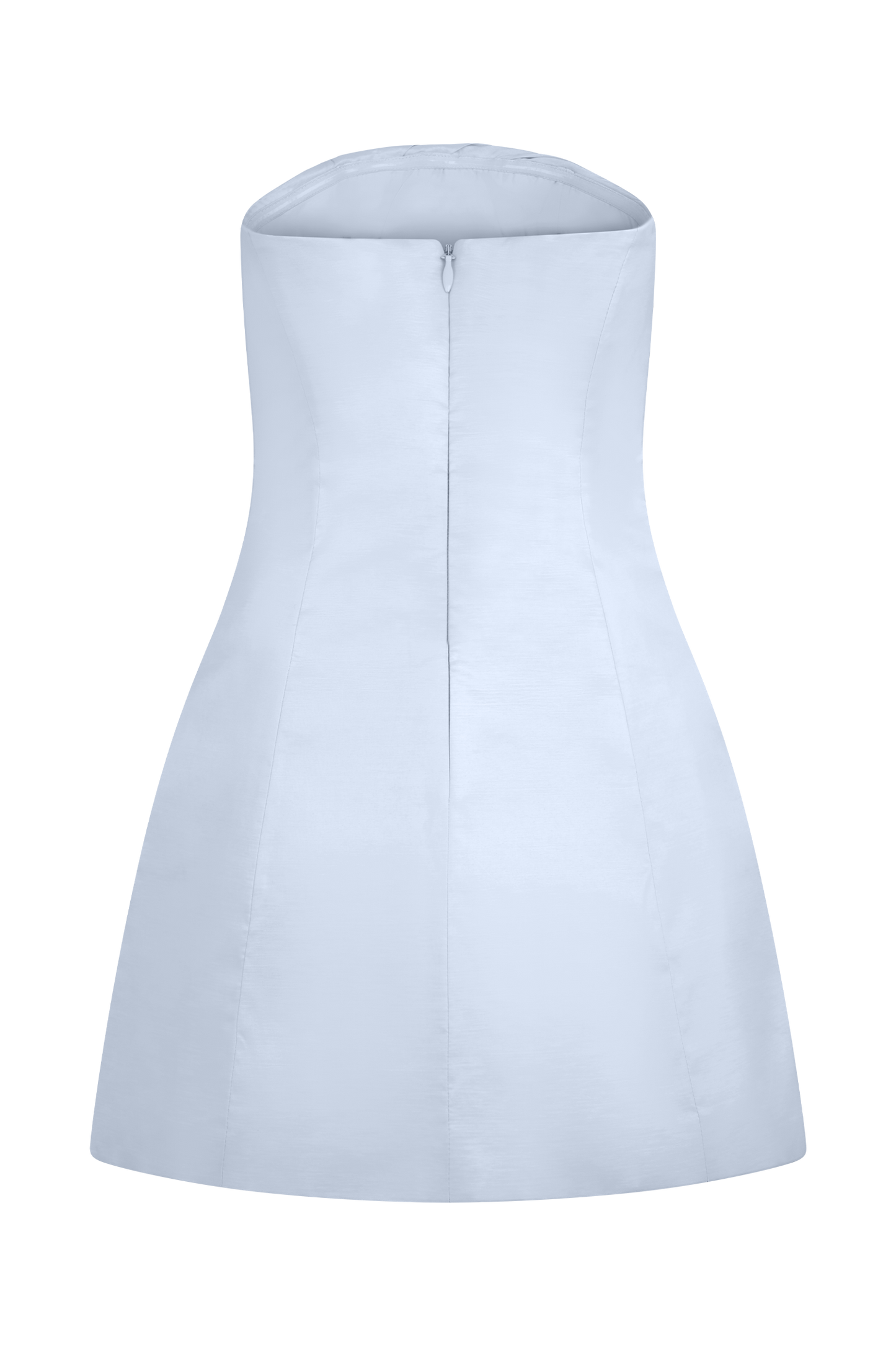 Mini-robe Leslie en taffetas à volants - Bleu givré
