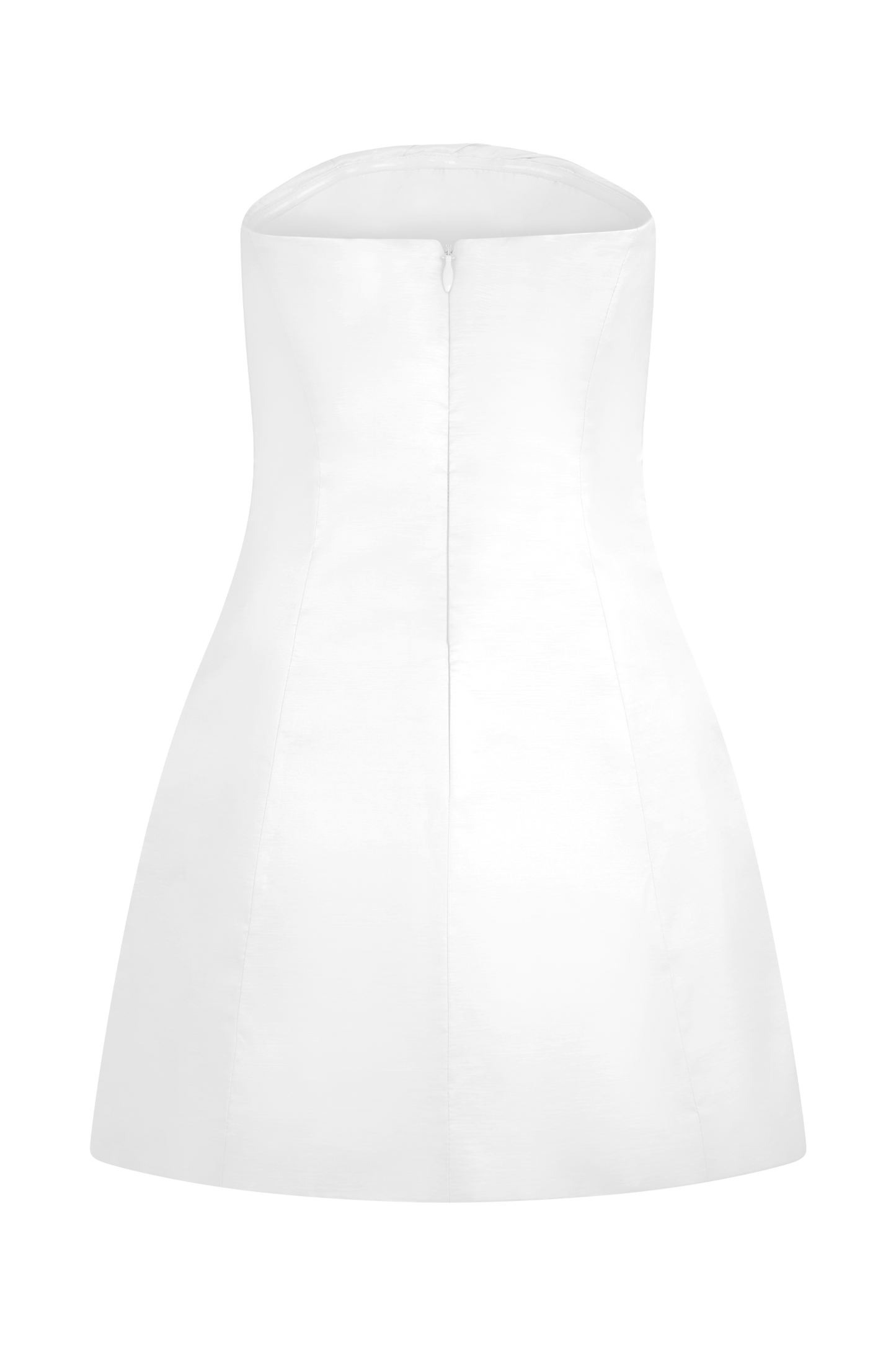 Mini-robe Leslie en taffetas à volants - Blanc