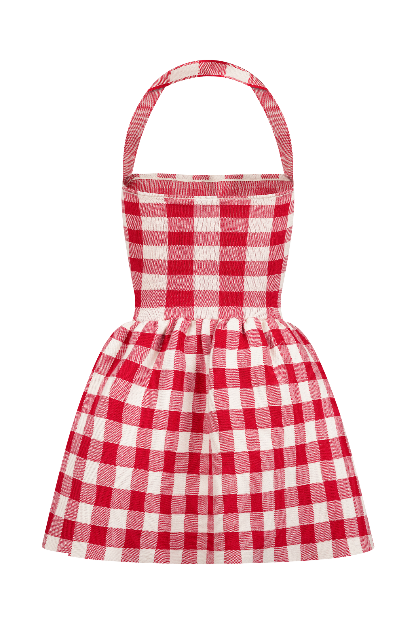 Mini-robe en jersey à bretelles Lindsay - carreaux rouges