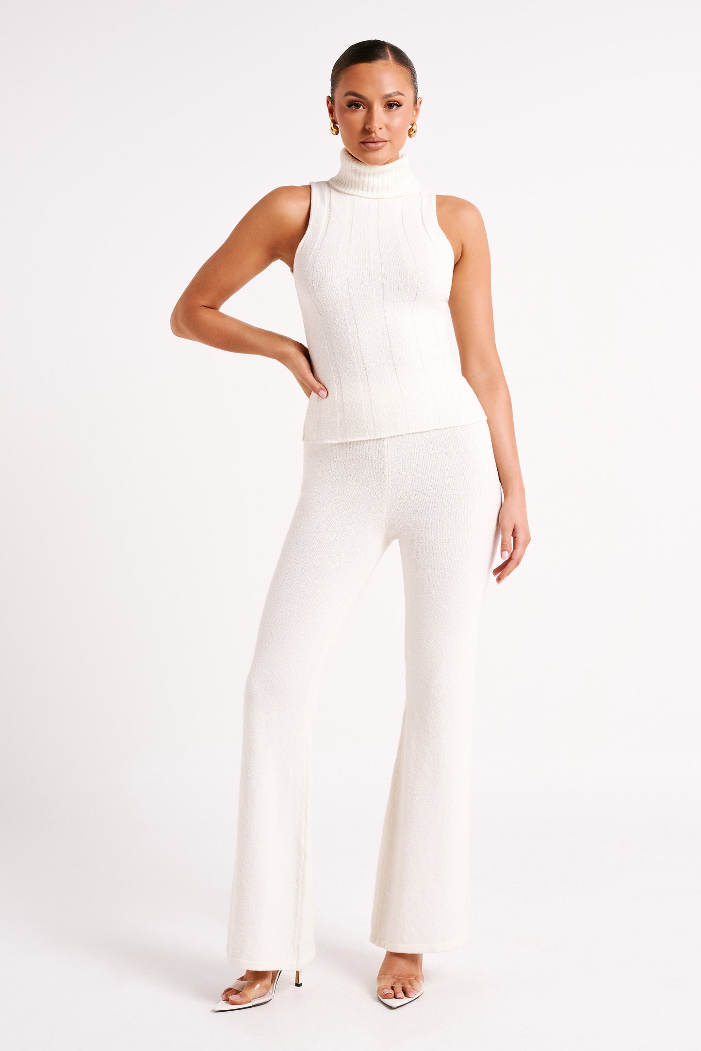 Pantalon en Tricot Angelina - Ivoire
