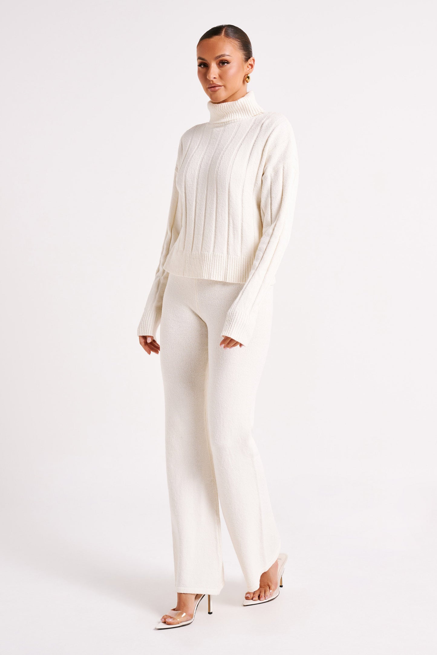 Pantalon en Tricot Angelina - Ivoire