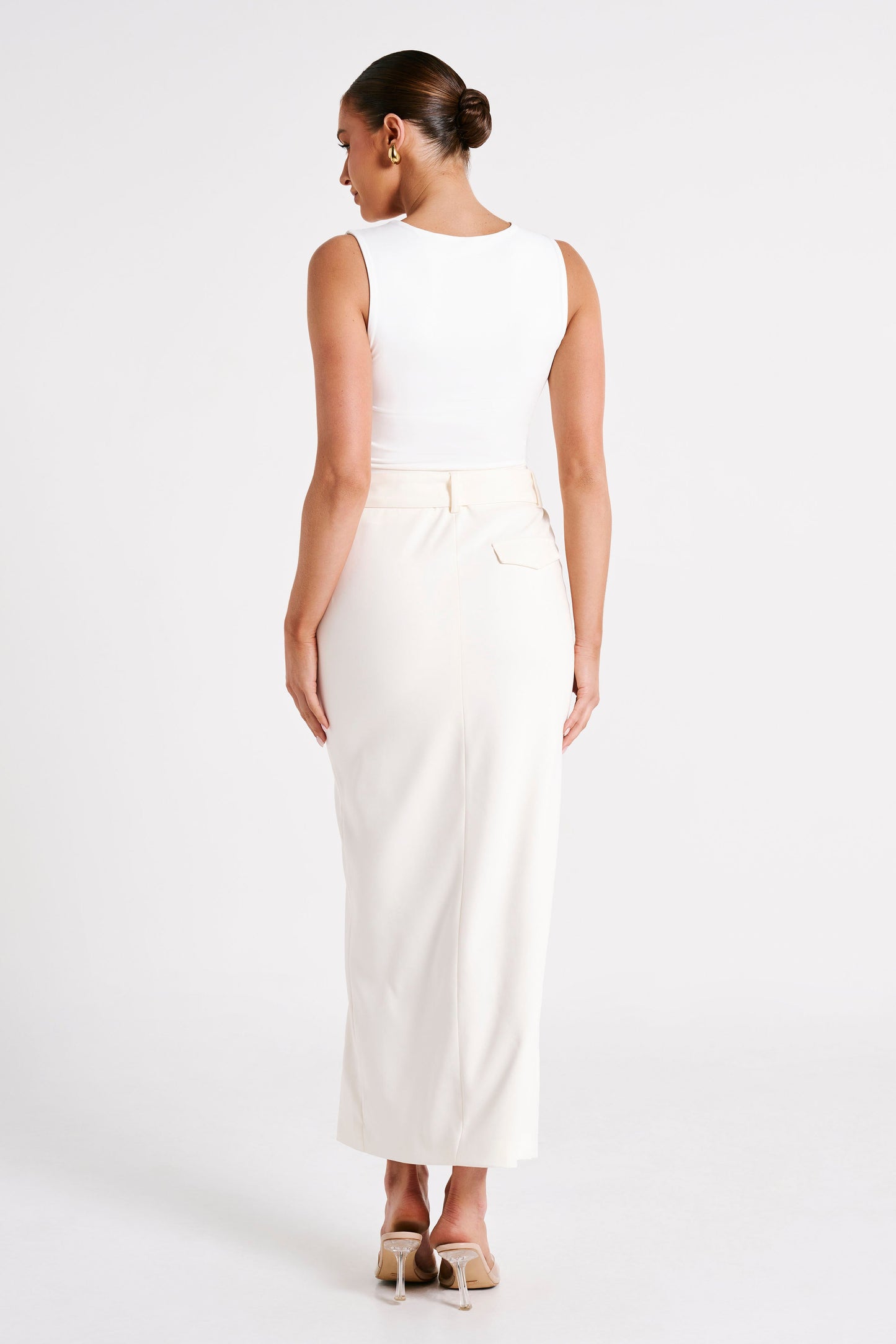 Haut long en nylon recyclé Linley - Blanc