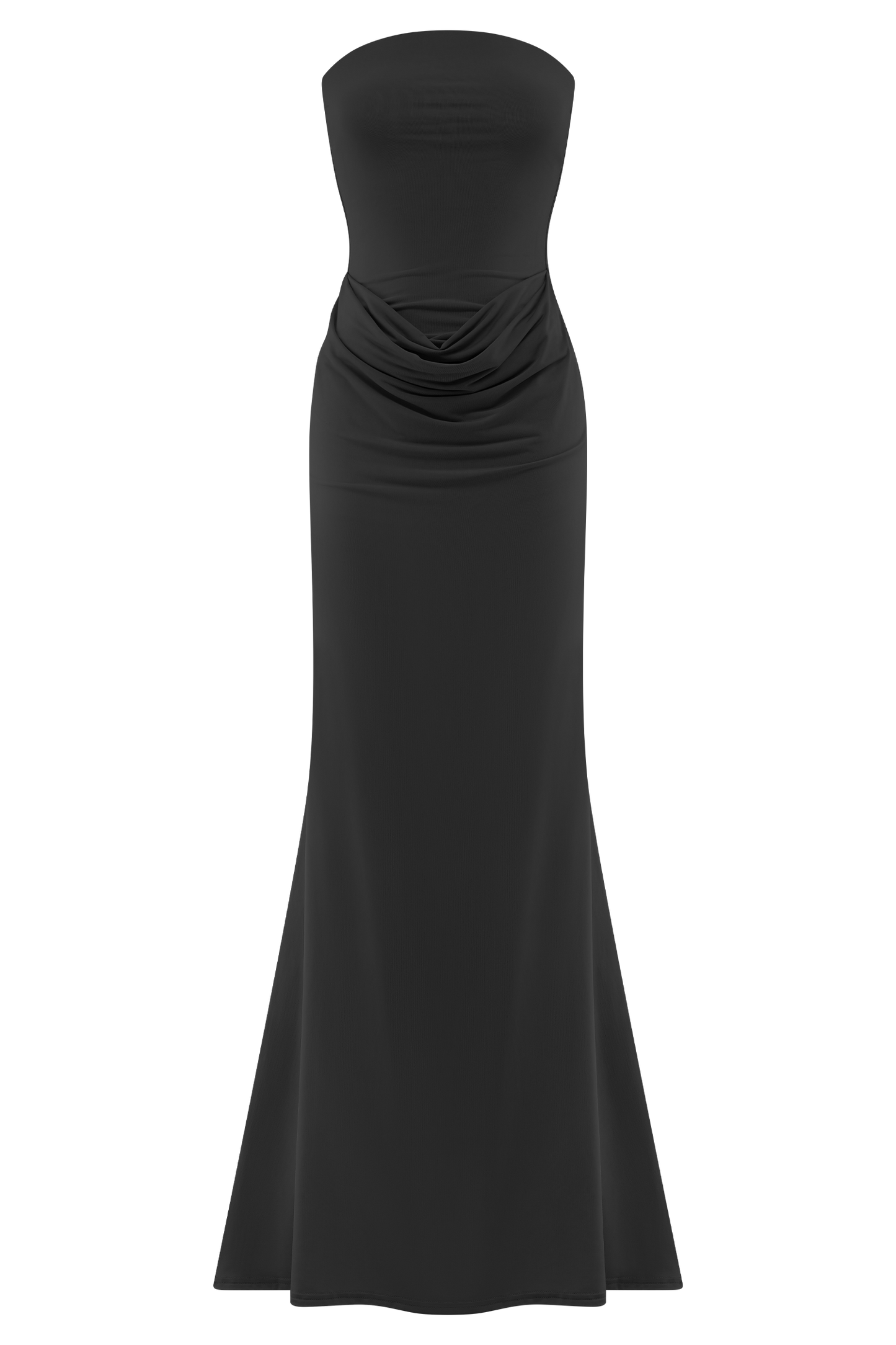 Robe Maxi Slinky sans Bretelles Madison - Noir