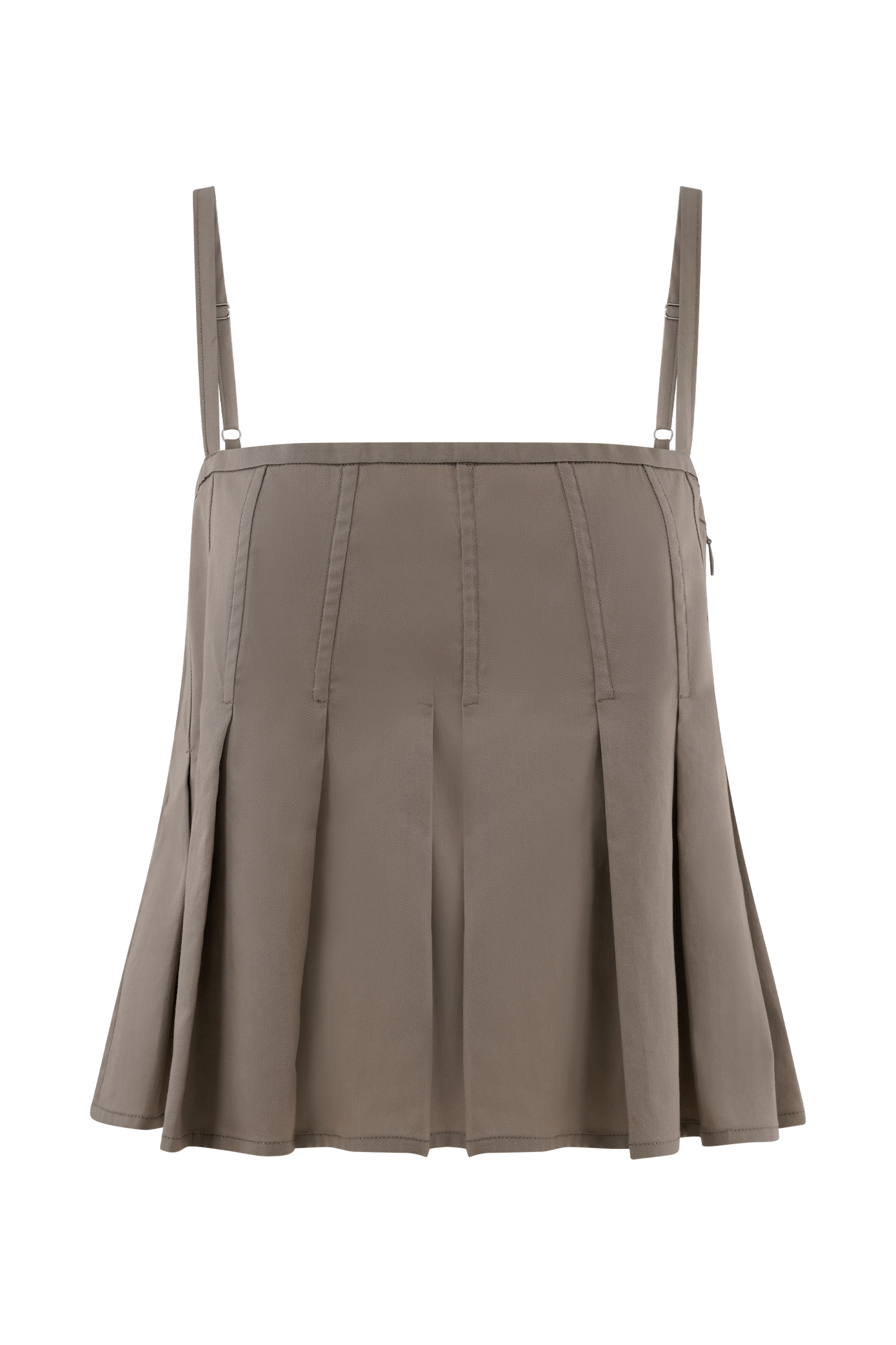 Mae, haut en coton - Brun-gris