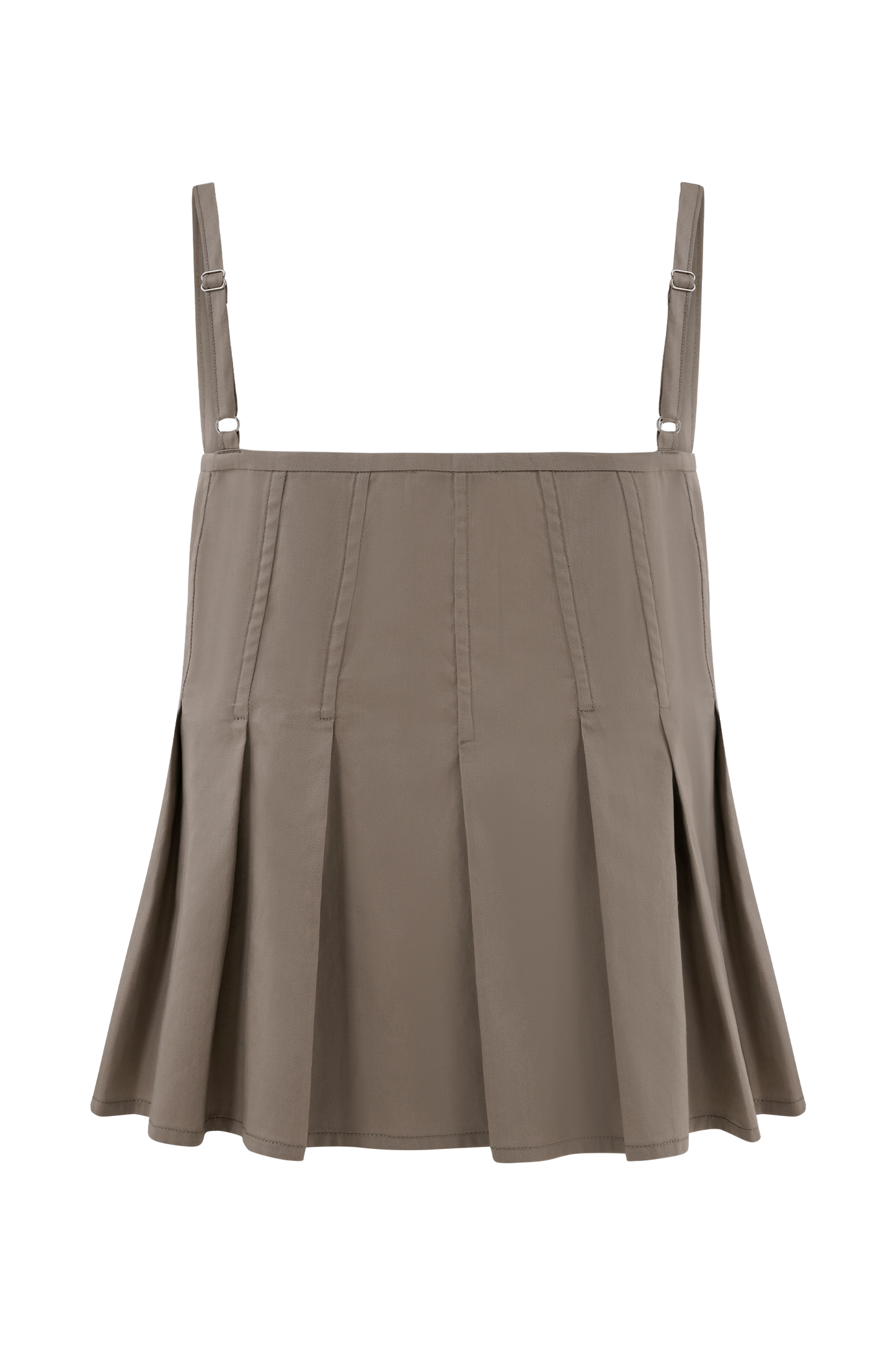 Mae, haut en coton - Brun-gris