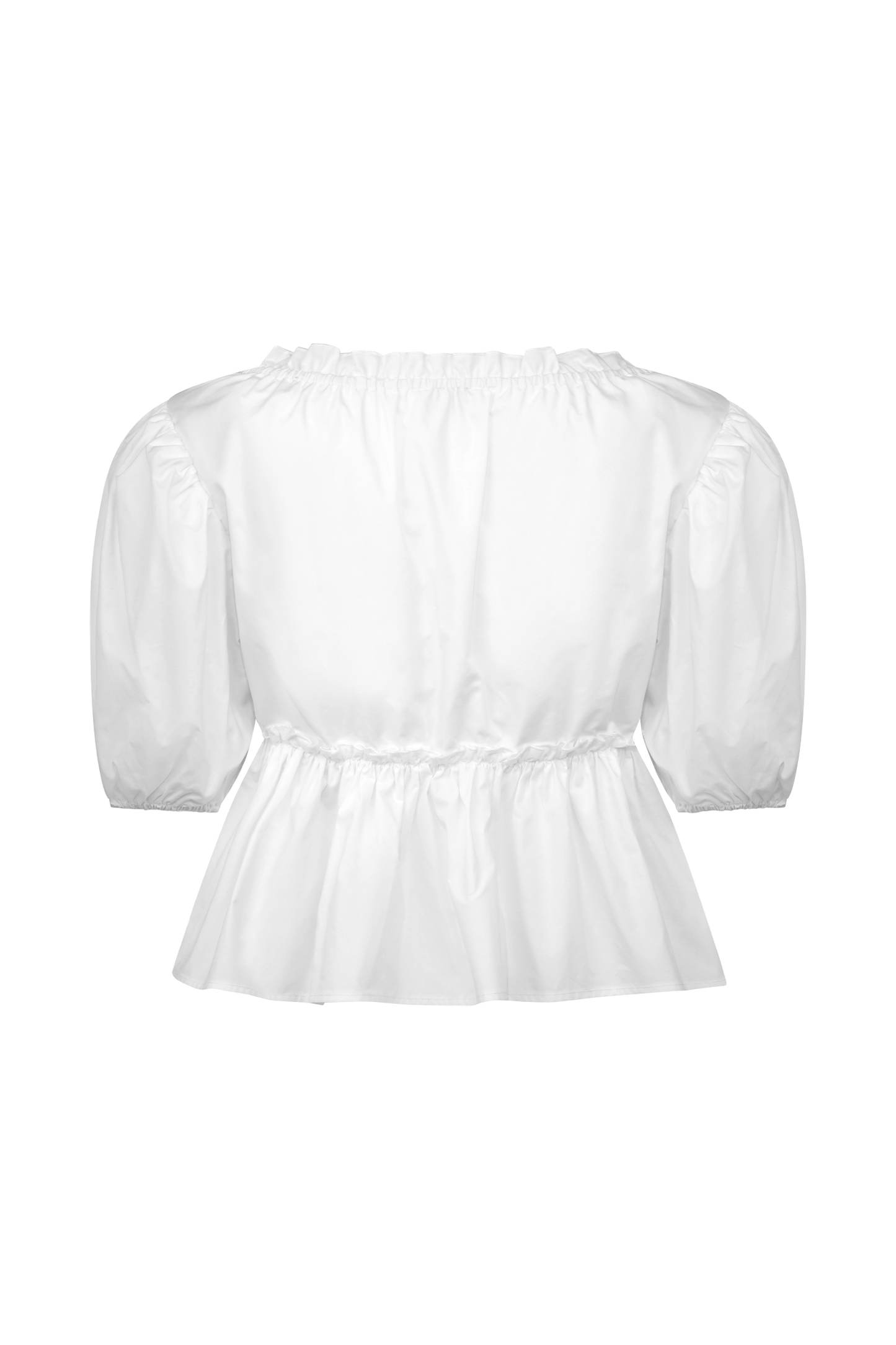 Magdalena - Haut court à manches bouffantes - Blanc