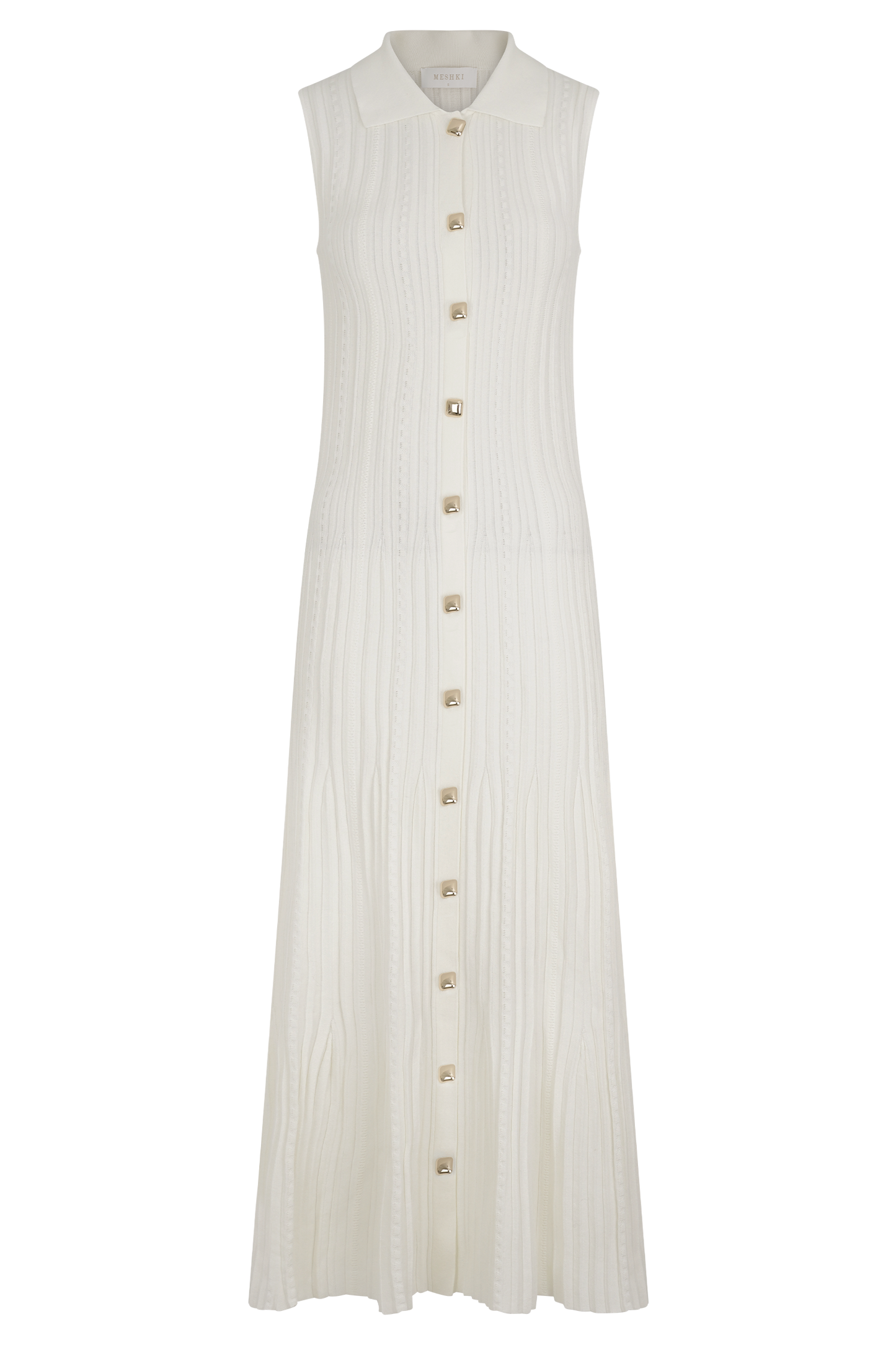 Robe mi-longue en jersey sans manches Margie - Blanc