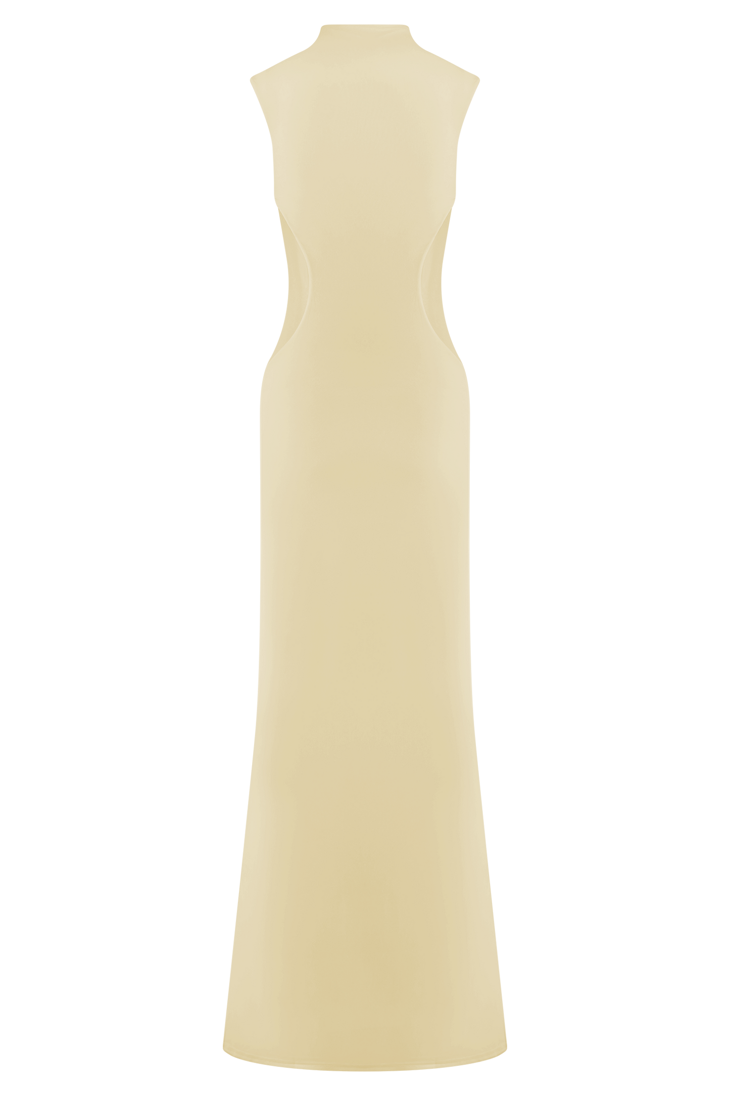 Robe Maxi Massie en Mousseline et Maille - Citron