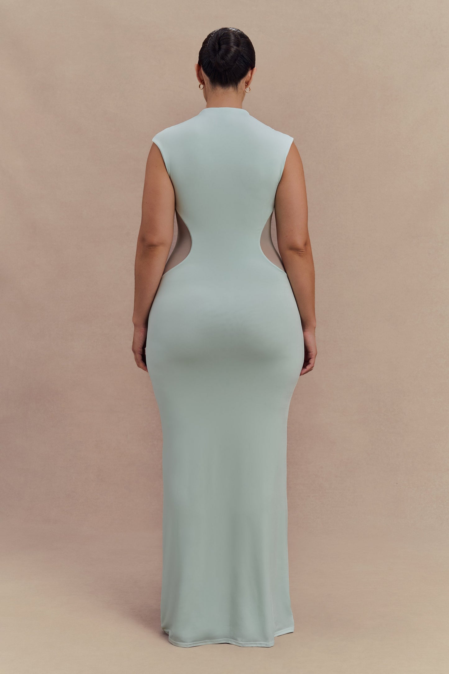 Robe Maxi Massie en Jersey et Maille - Lagoon