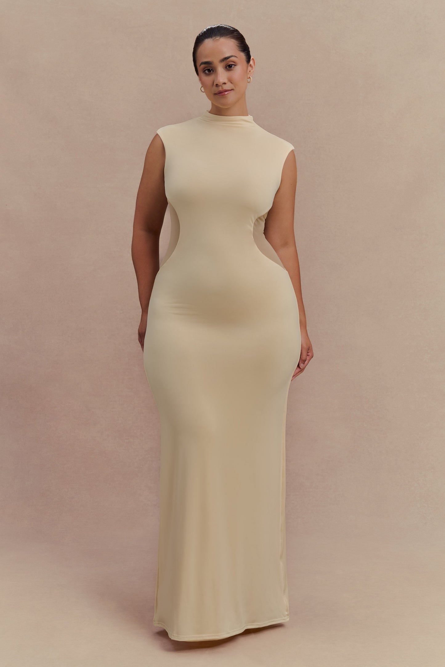 Robe Maxi Massie en Mousseline et Maille - Citron