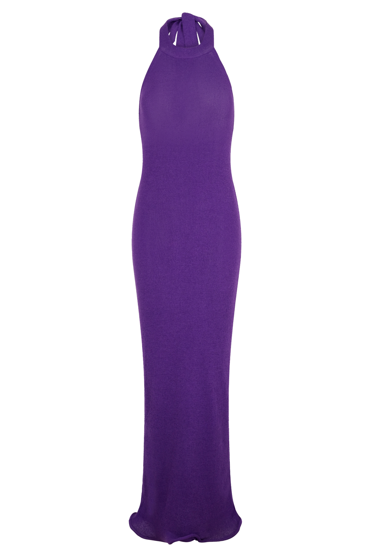 Robe Maxi Tricotée Melodie à Décolleté Croisé - Violette