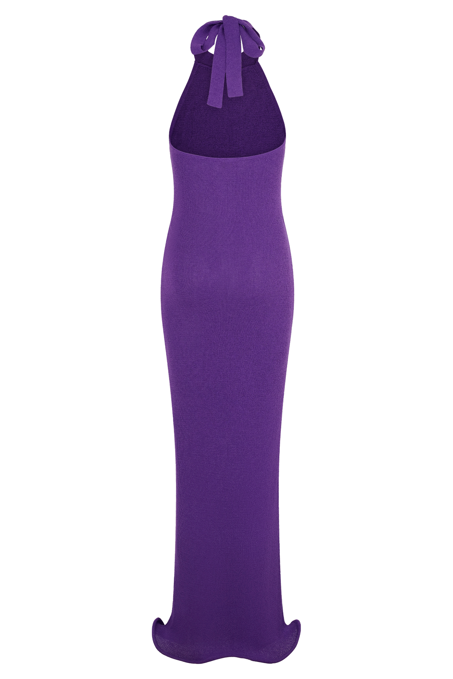 Robe Maxi Tricotée Melodie à Décolleté Croisé - Violette