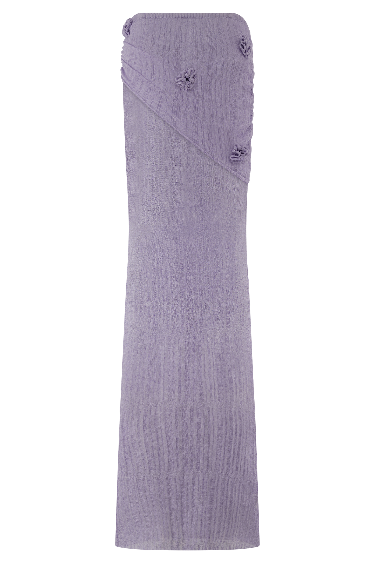 Jupe Maxi Tricotée Motif Orchidée Orianna - Orchidée