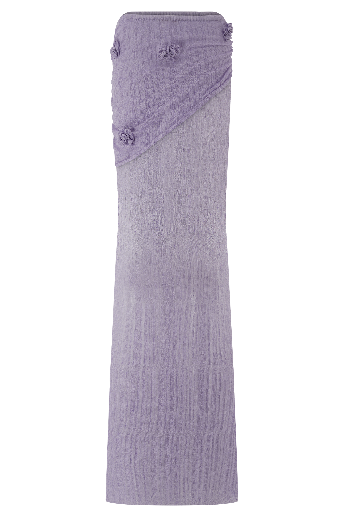 Jupe Maxi Tricotée Motif Orchidée Orianna - Orchidée