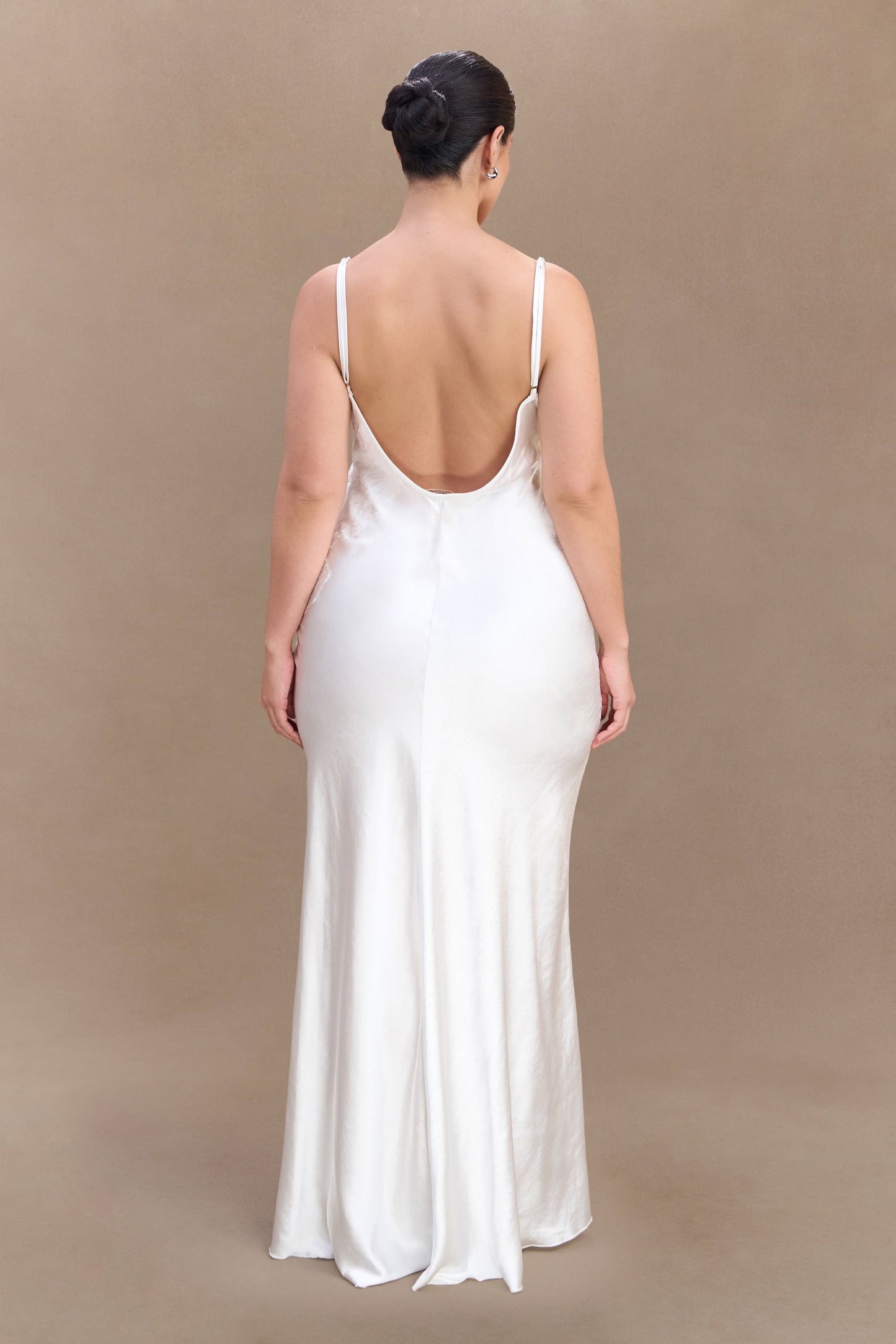 Robe Maxi en Satin Saylor - Ivoire