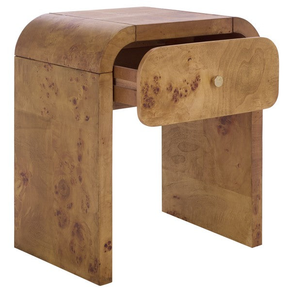 Table de chevet Hinata en bois naturel
