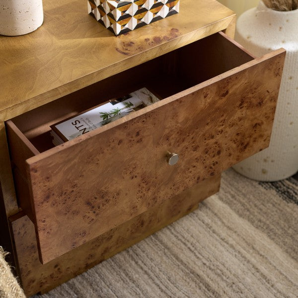 Table de chevet en bois de Tahan, couleur naturelle