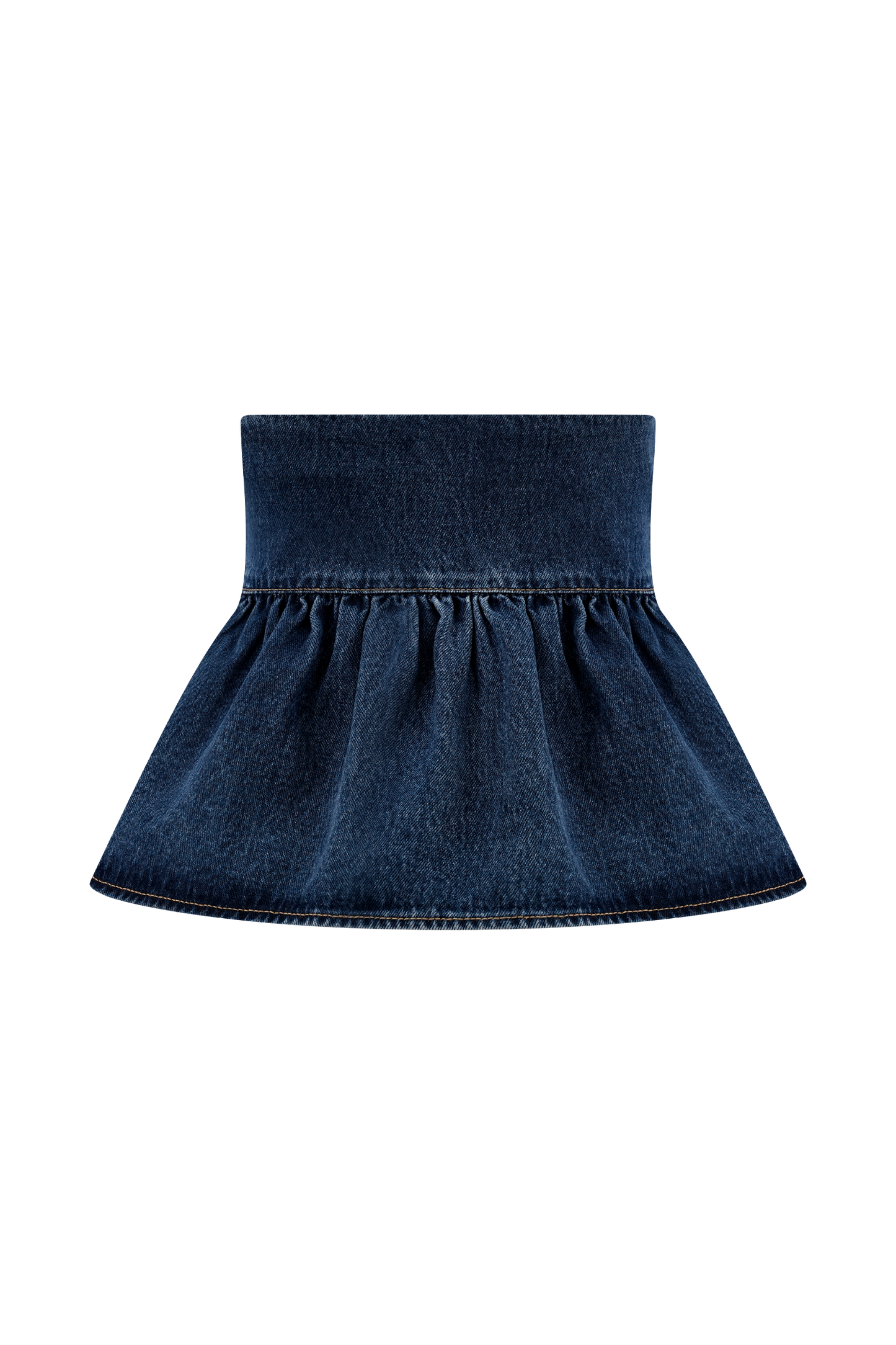 Top en jean sans bretelles Pauline - Bleu des années 90