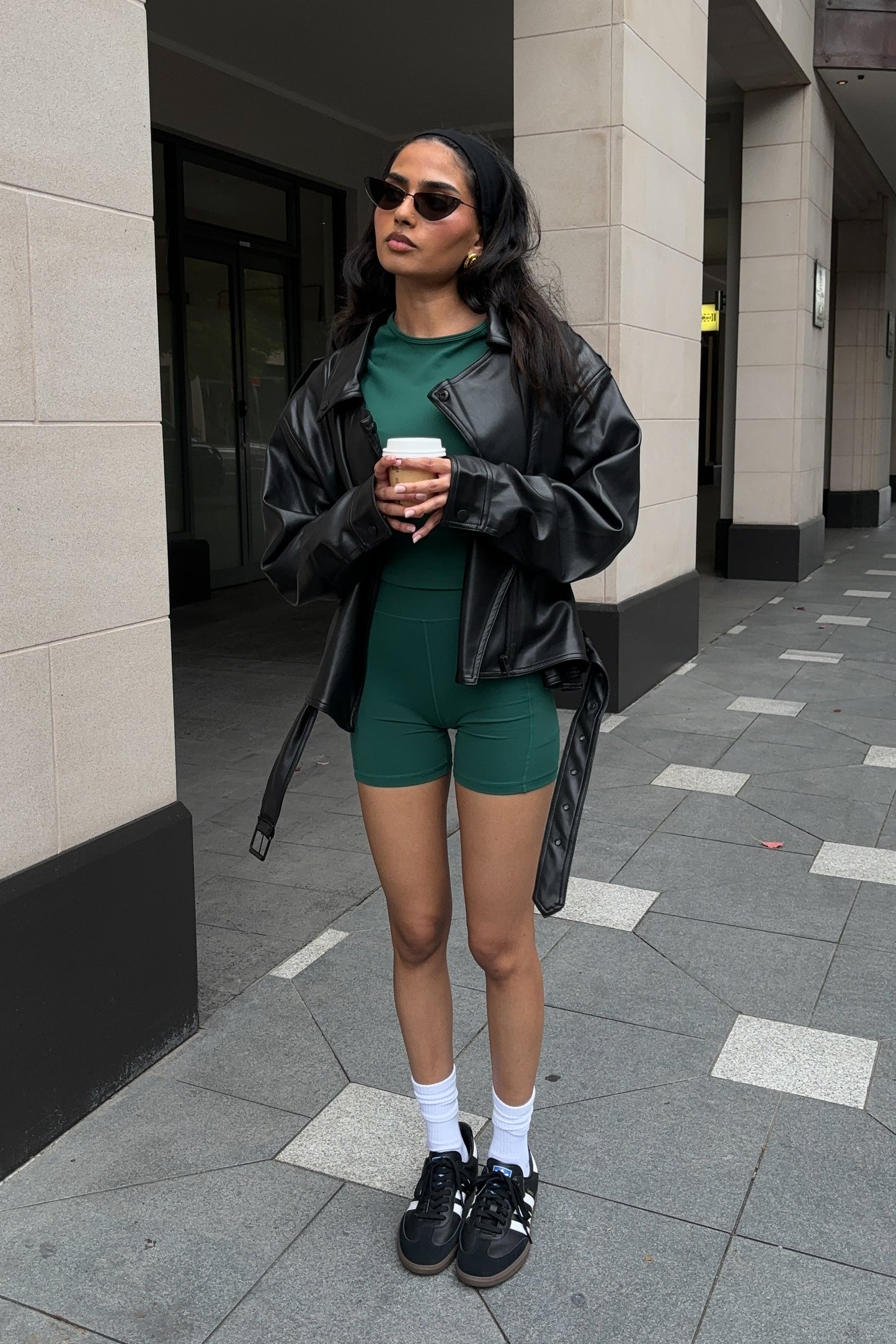 Martina Short de Vélo avec Poche - Vert