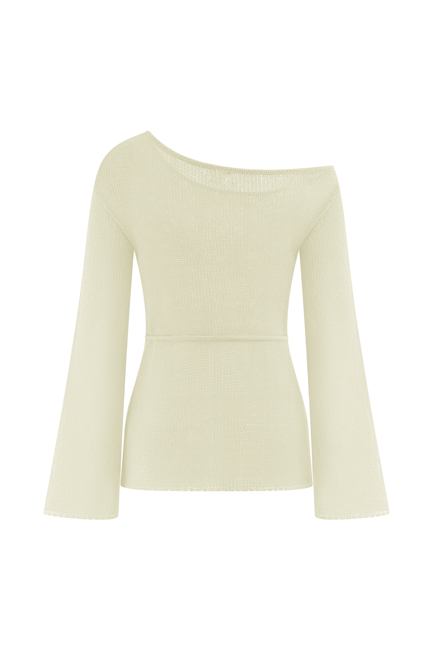 Reagan Haut en Tricot Décolleté Croisé - Blanc