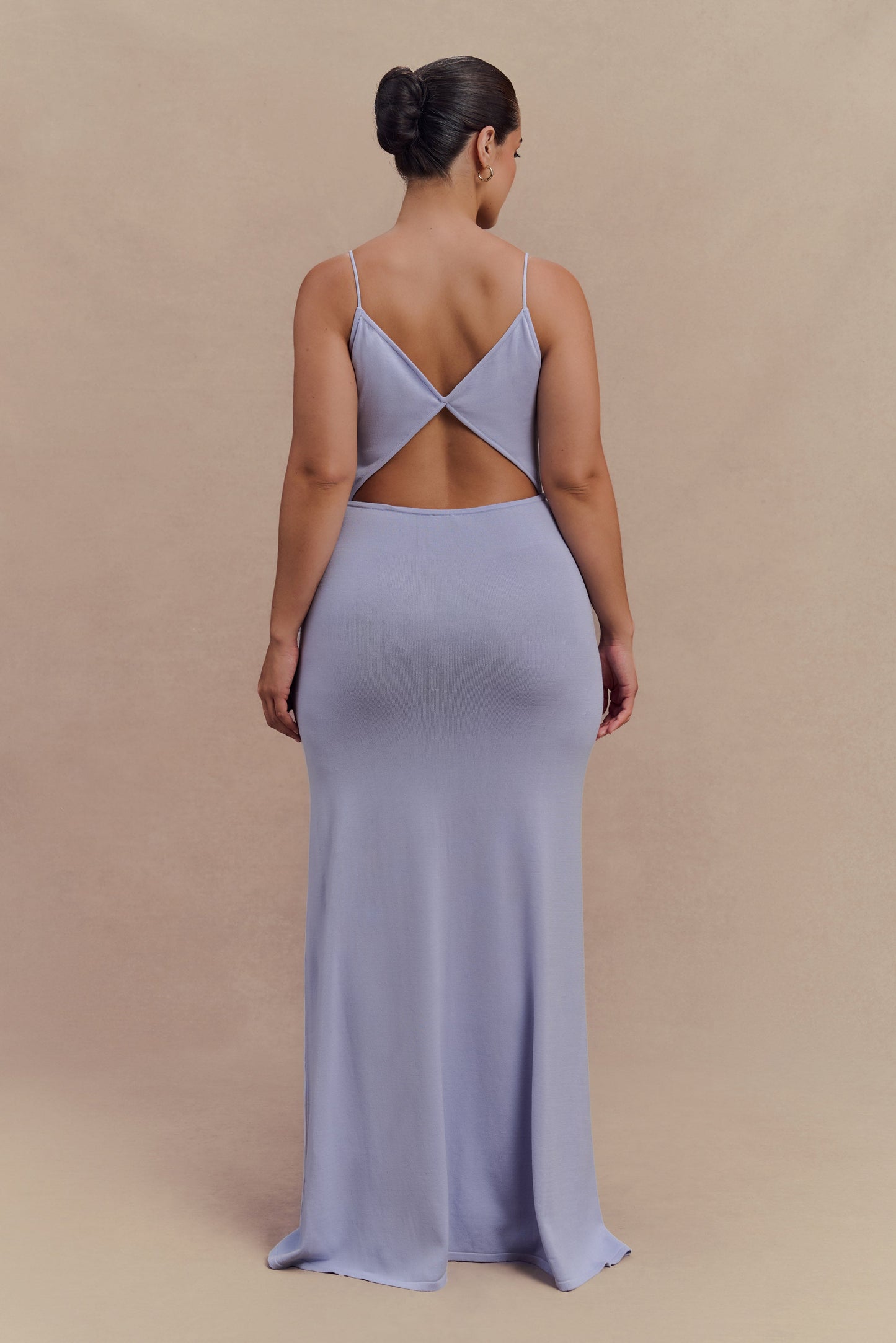 Robe Maxi Tricotée à Envelopper Reama - Bleu Bleuâtre