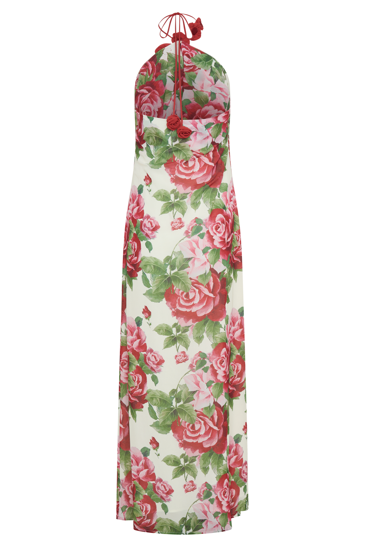Robe Maxi Col Chandail Rosalia - Imprimé Rose Sonia