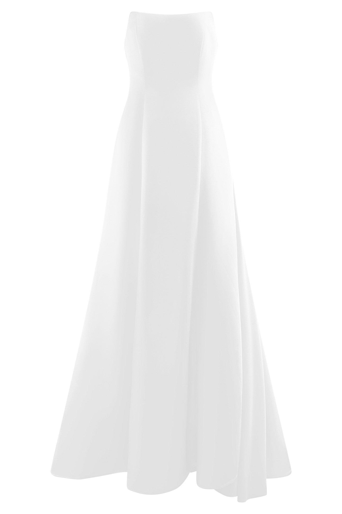 Robe Maxi Satin Sans Bretelles Rosella - Blanche