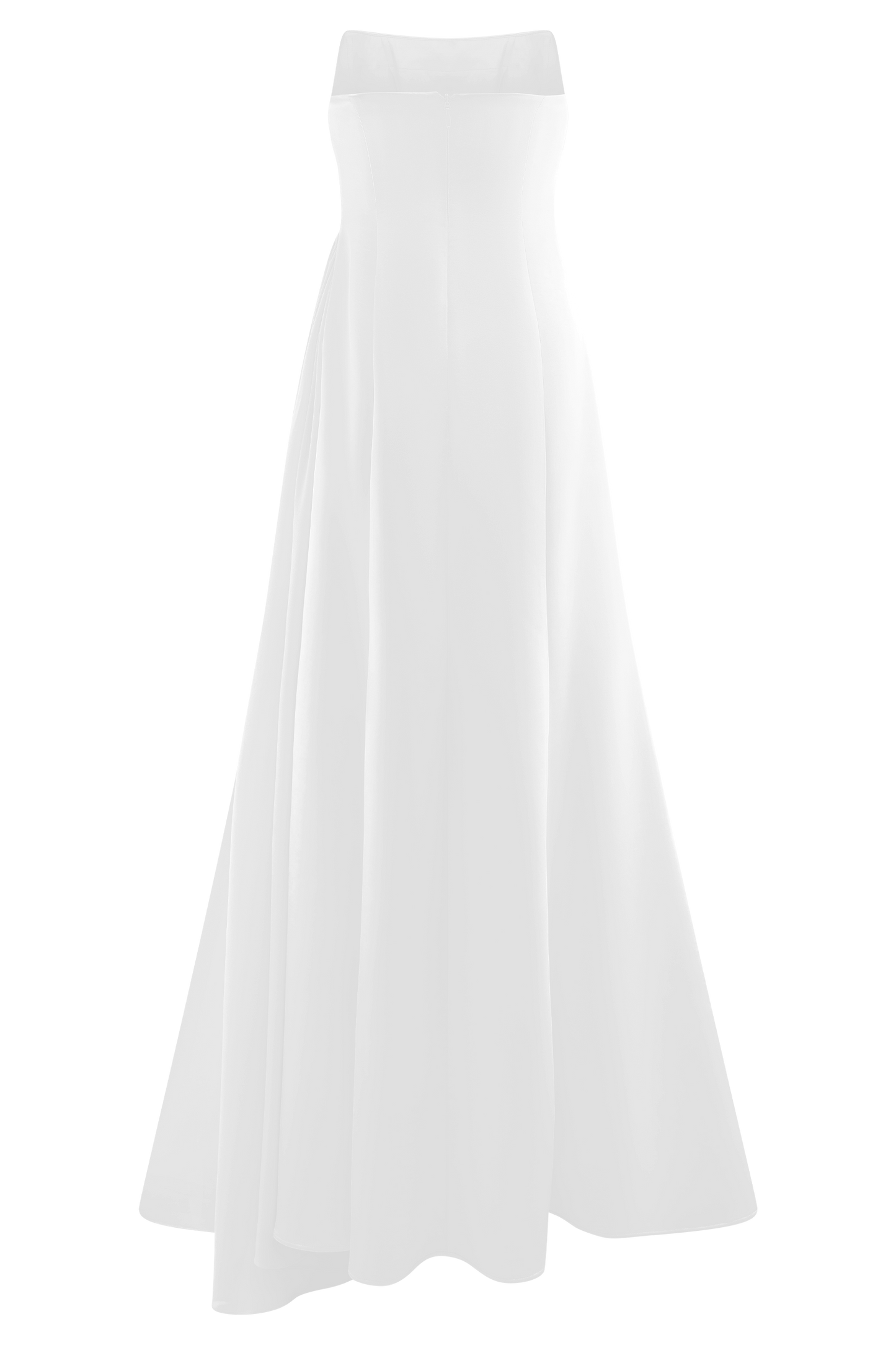 Robe Maxi Satin Sans Bretelles Rosella - Blanche