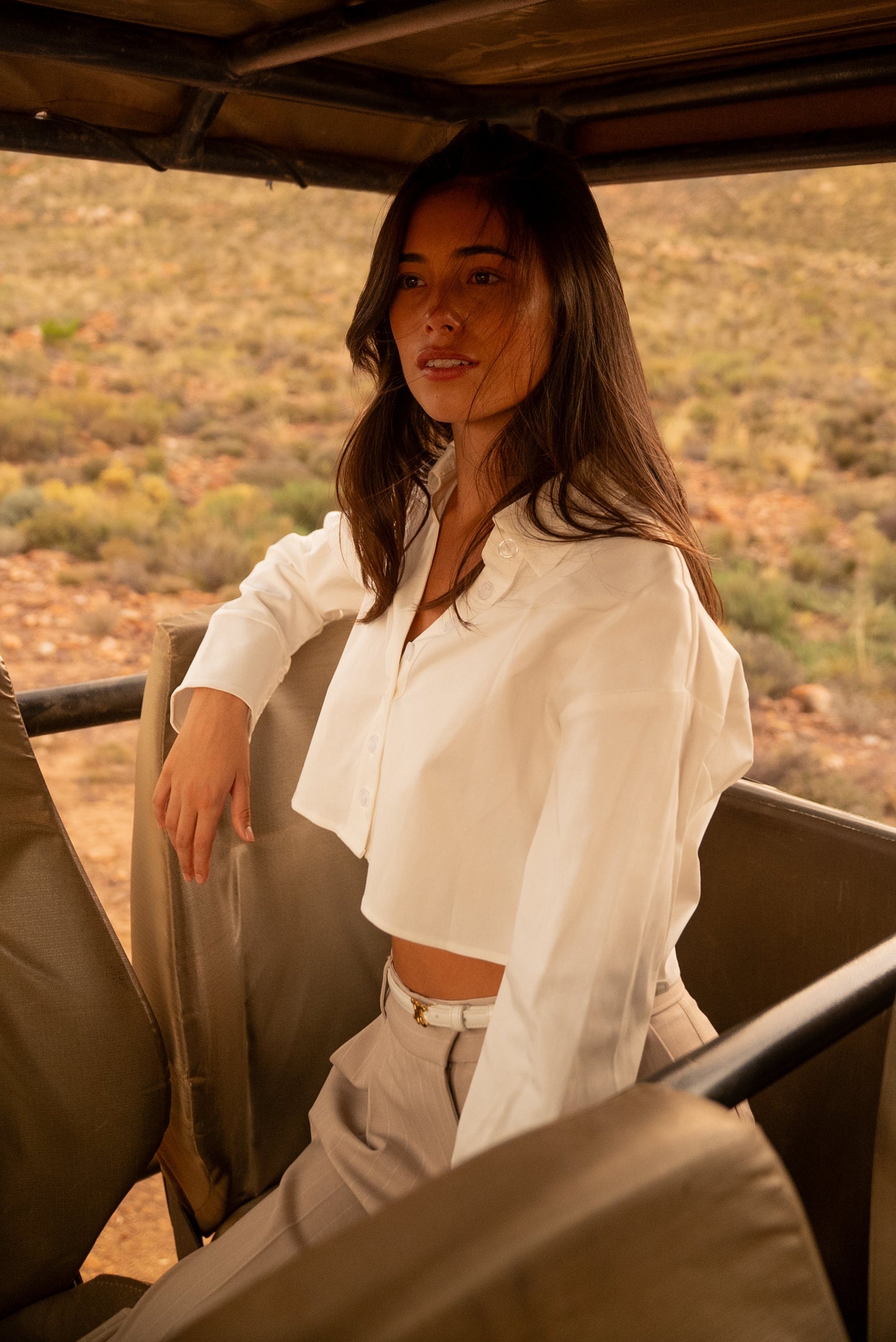 Chemise à boutons en coton Julianna - Blanc