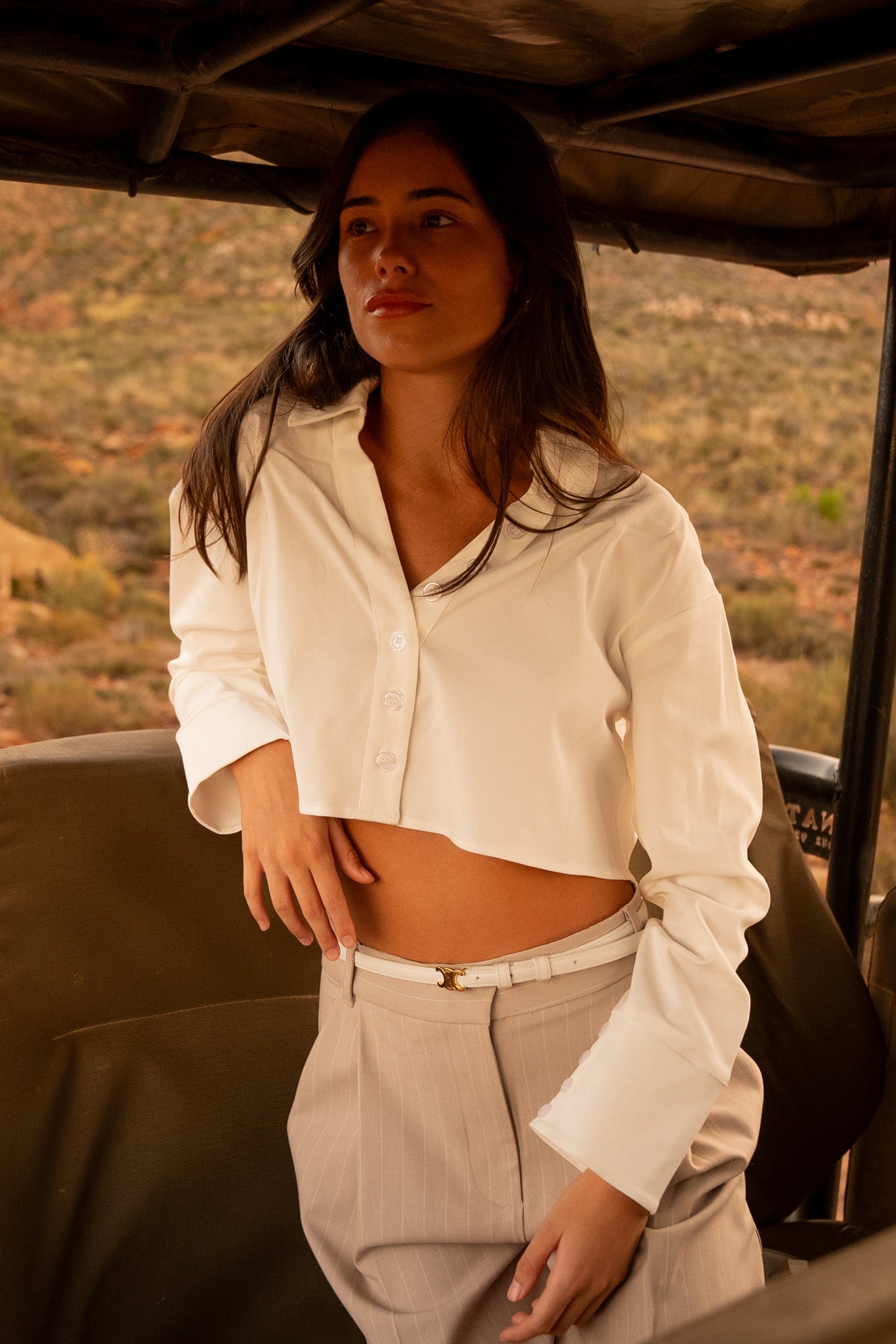 Chemise à boutons en coton Julianna - Blanc