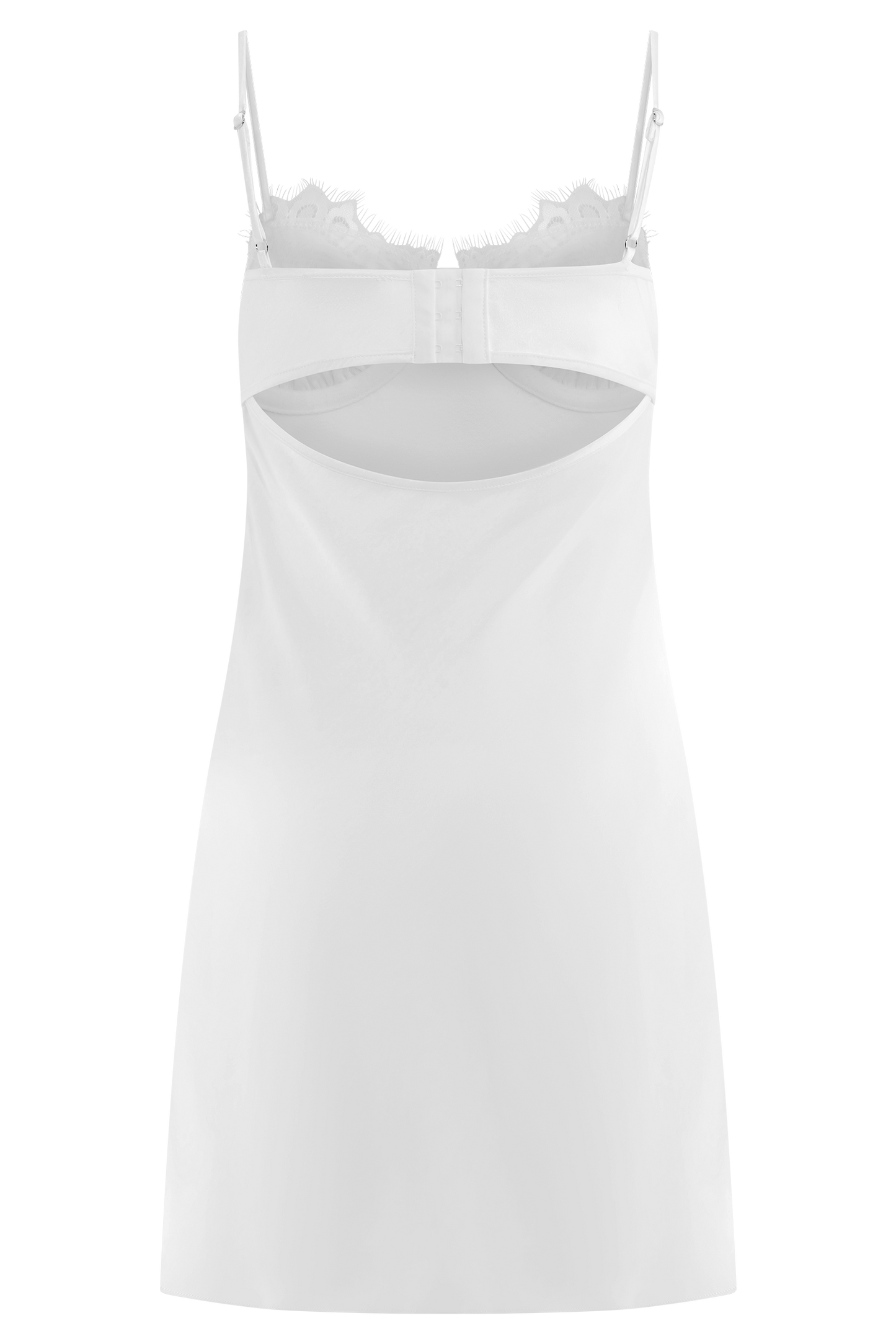 Mini-robe nuisette en satin Scarlett - Ivoire