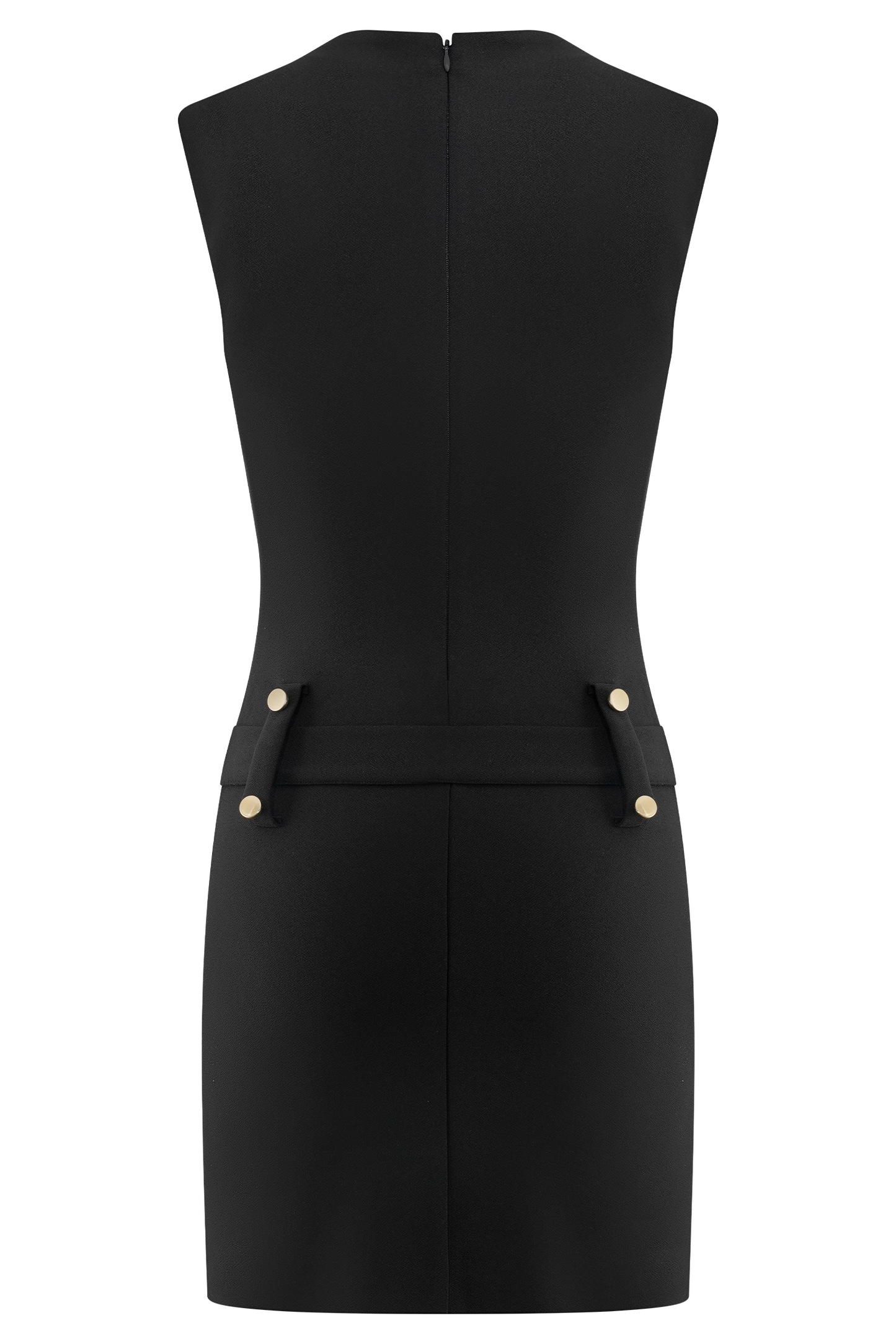 Mini-robe en crêpe extensible Scheana - Noir