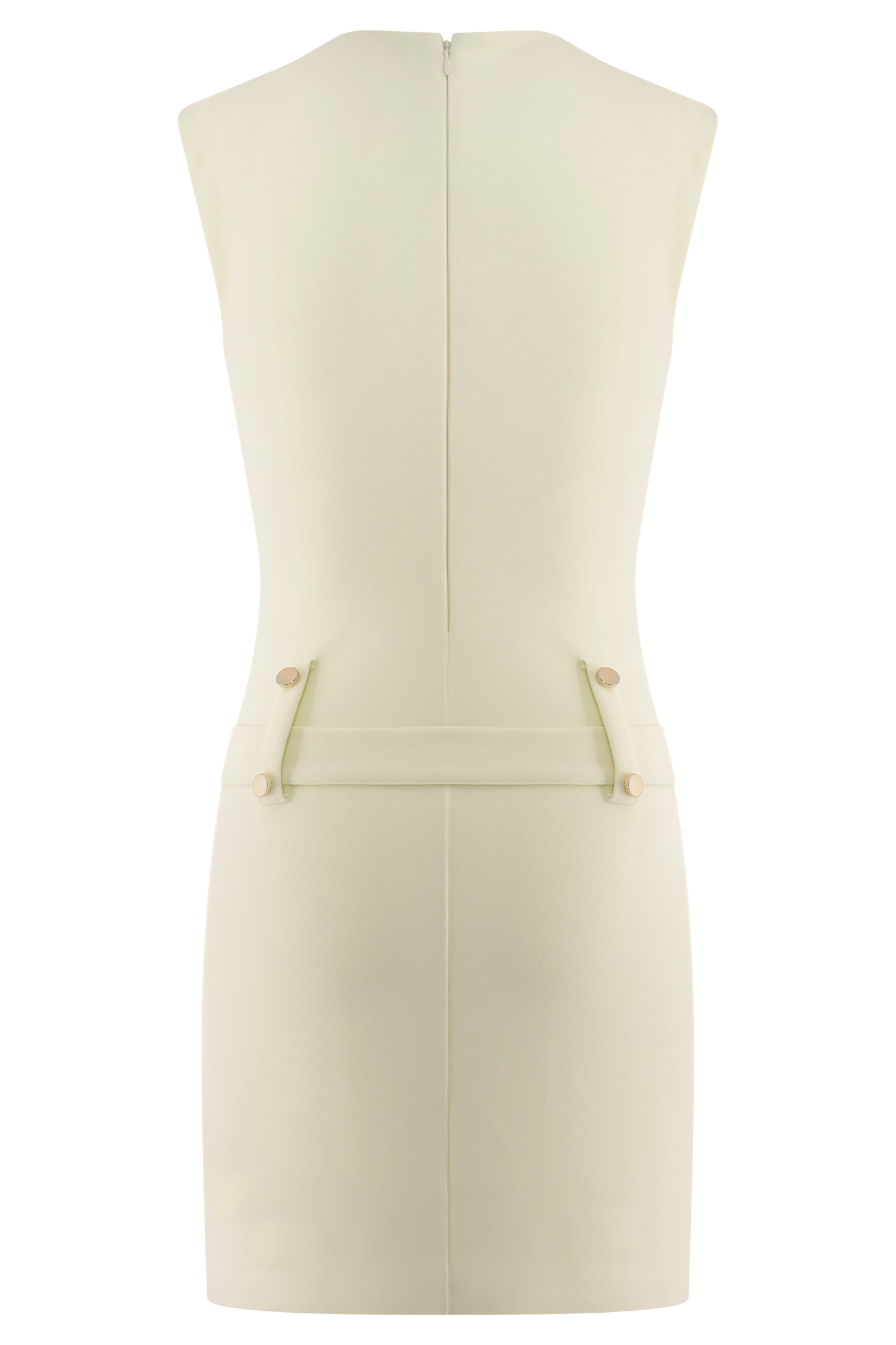 Mini-robe en crêpe extensible Scheana - Ivoire