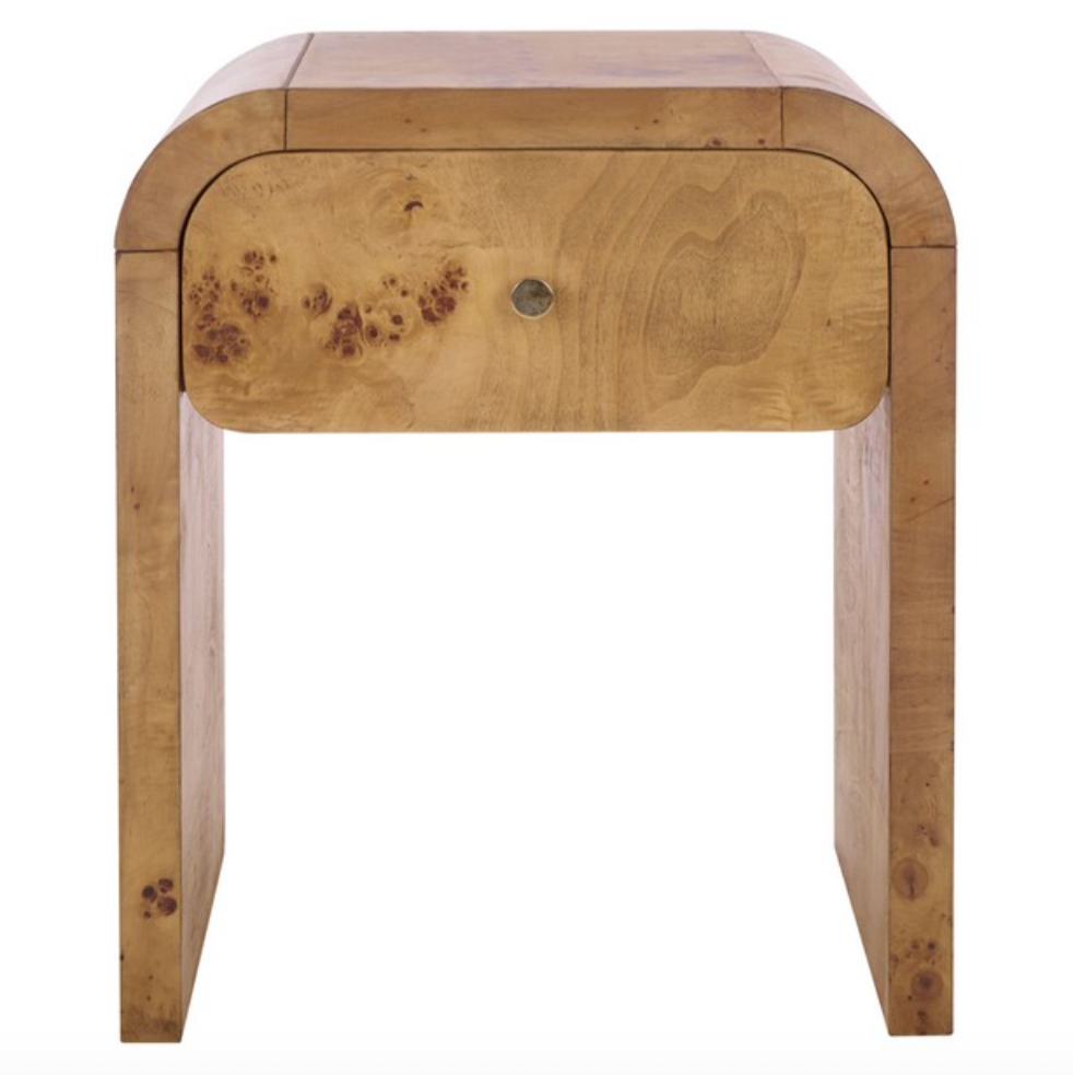 Table de chevet Hinata en bois naturel