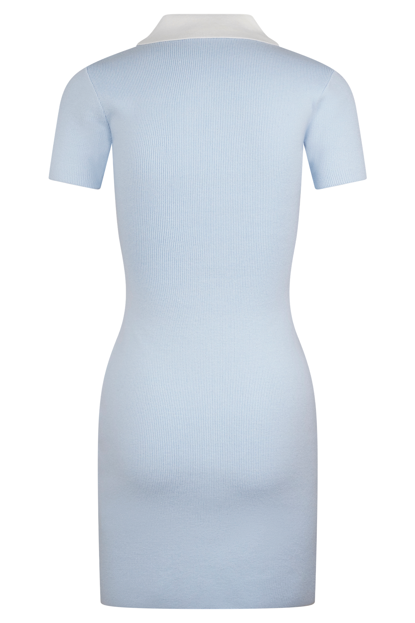 Mini-robe Seema à contraste - Bleu clair/blanc