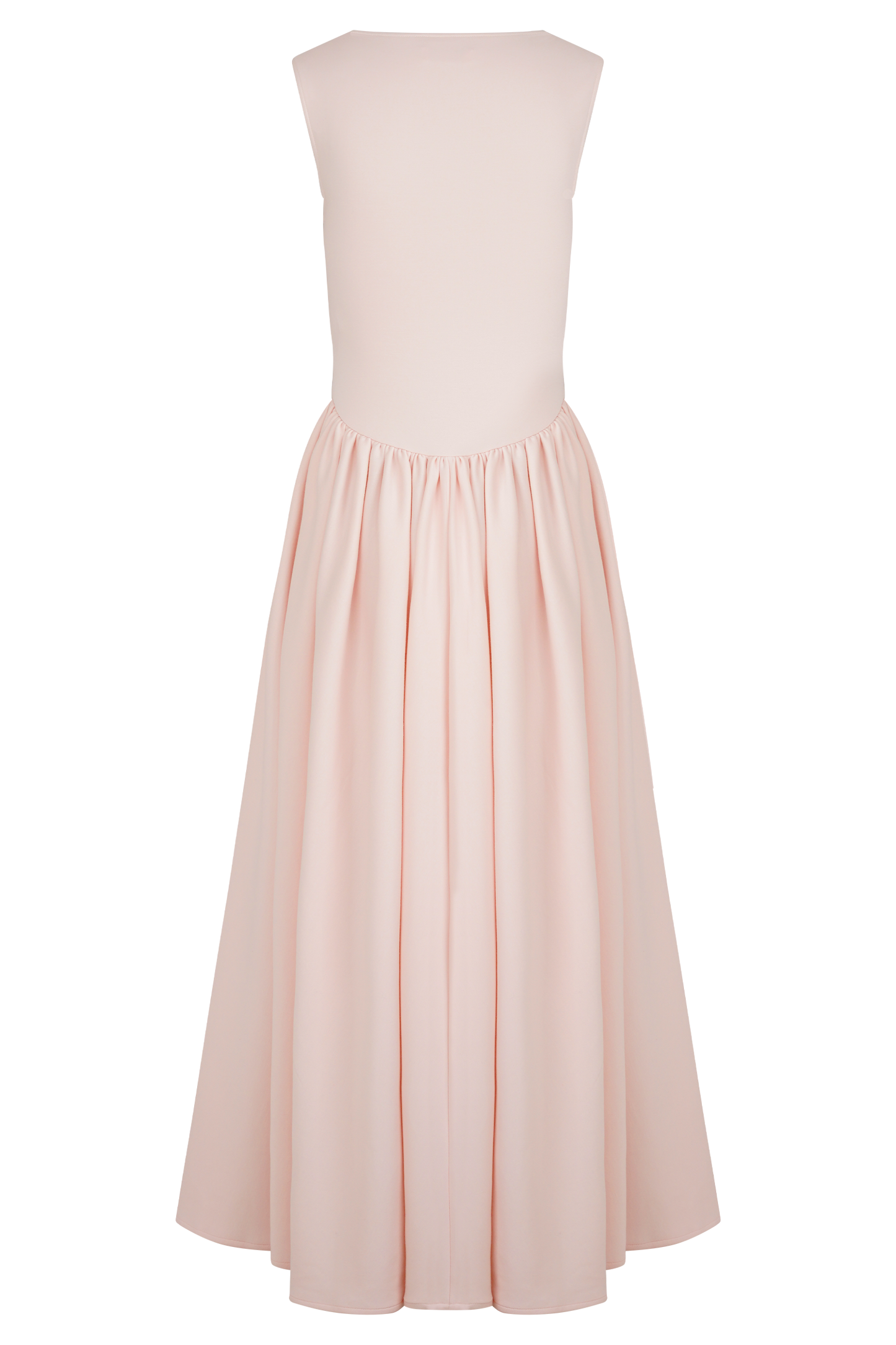 Robe midi en jersey scuba Sharon - Rose ballet