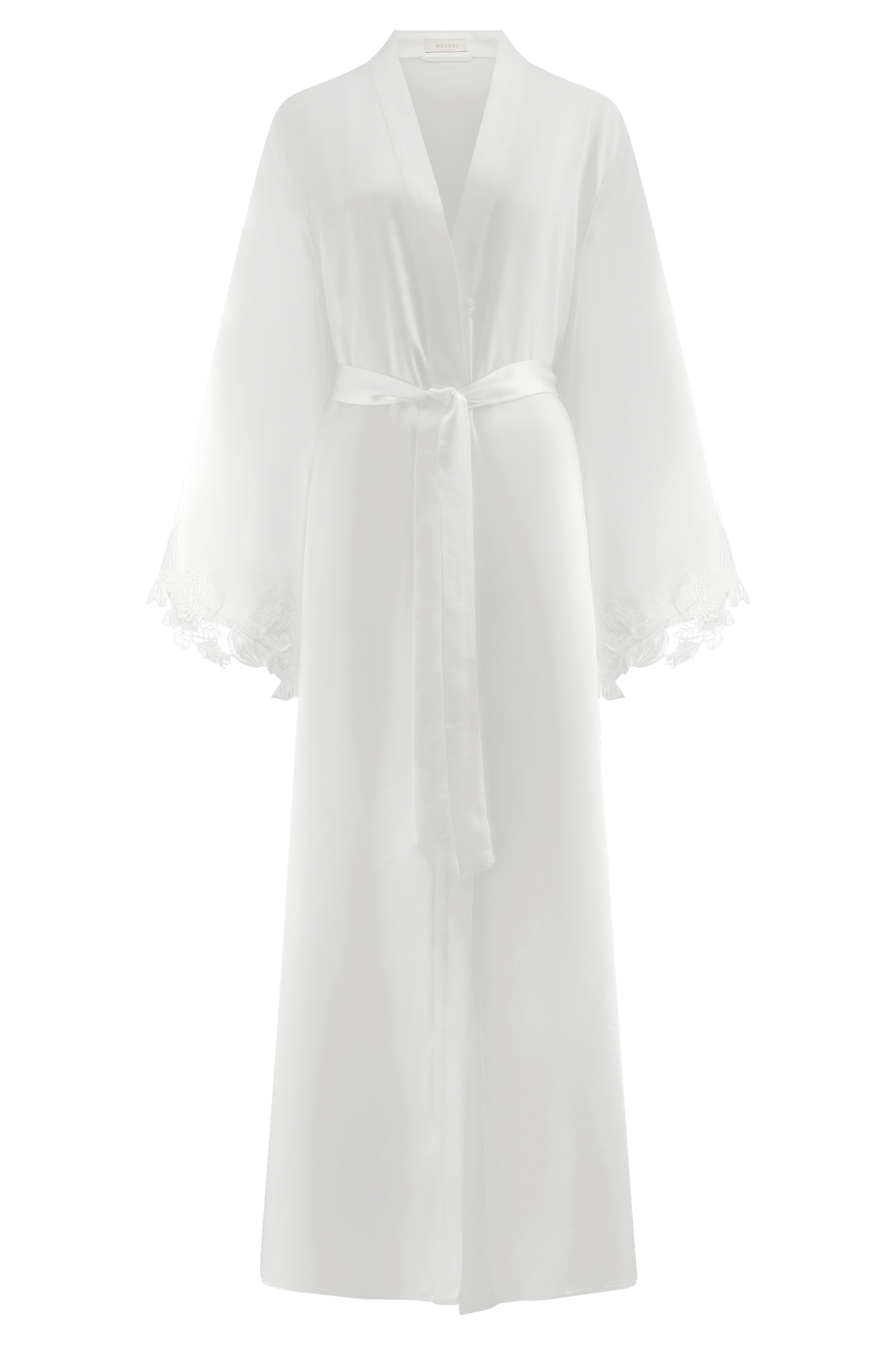 Manteau de mariée en satin Sullivan avec dentelle - Ivoire