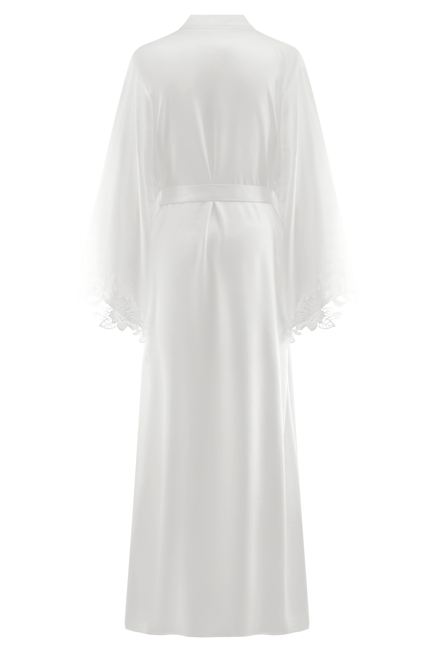 Manteau de mariée en satin Sullivan avec dentelle - Ivoire
