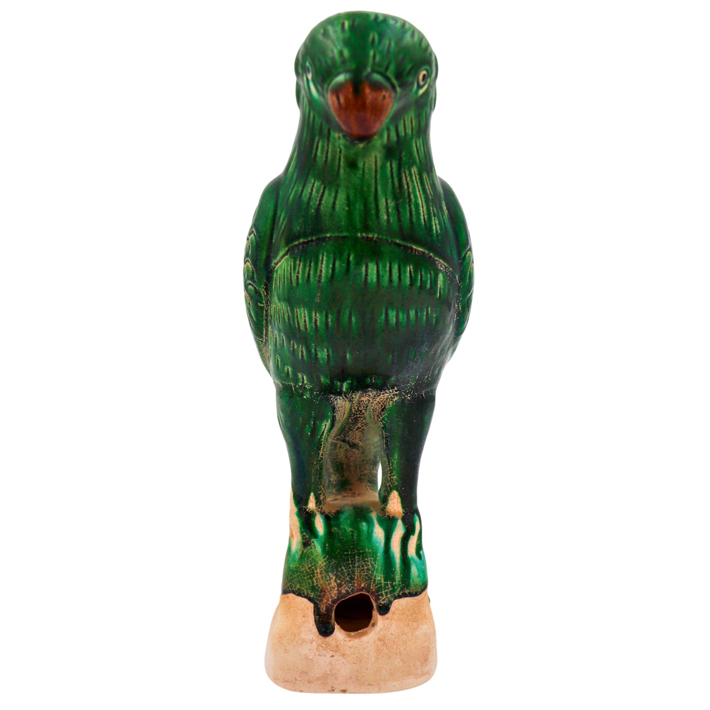 Perroquet en céramique peint à la main Verde Voyager en vert
