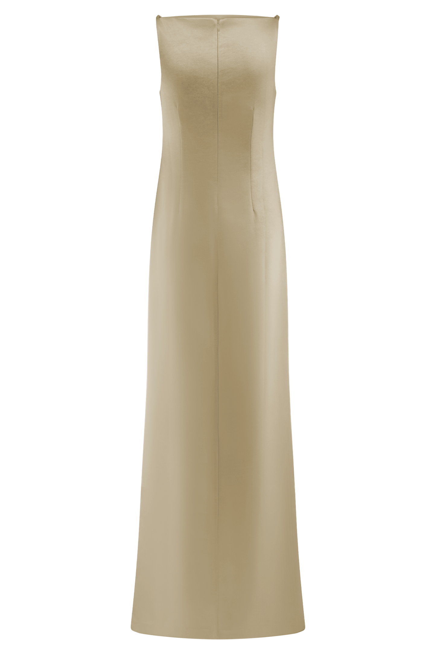 Robe Maxi en Satin Violet Sans Manches - Or Poudré