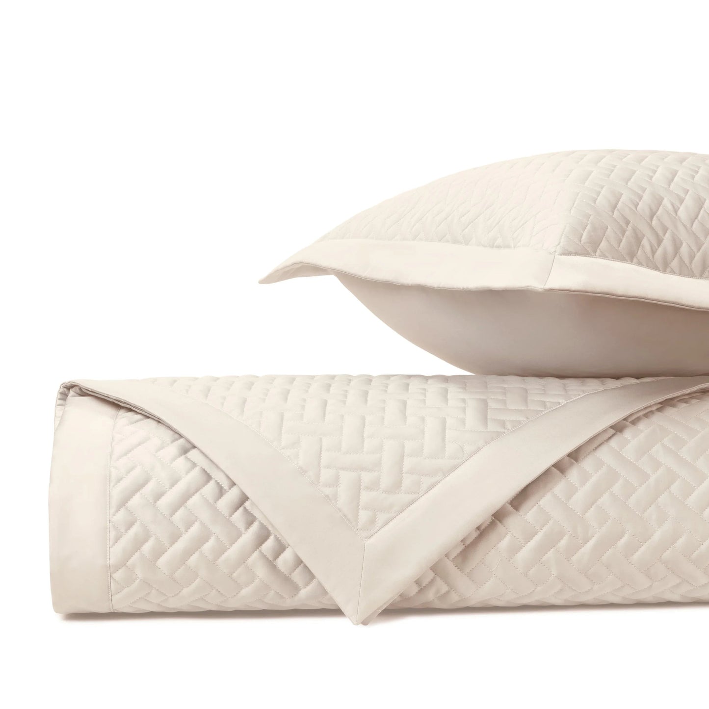 Couvre-lit matelassé en toile de panier