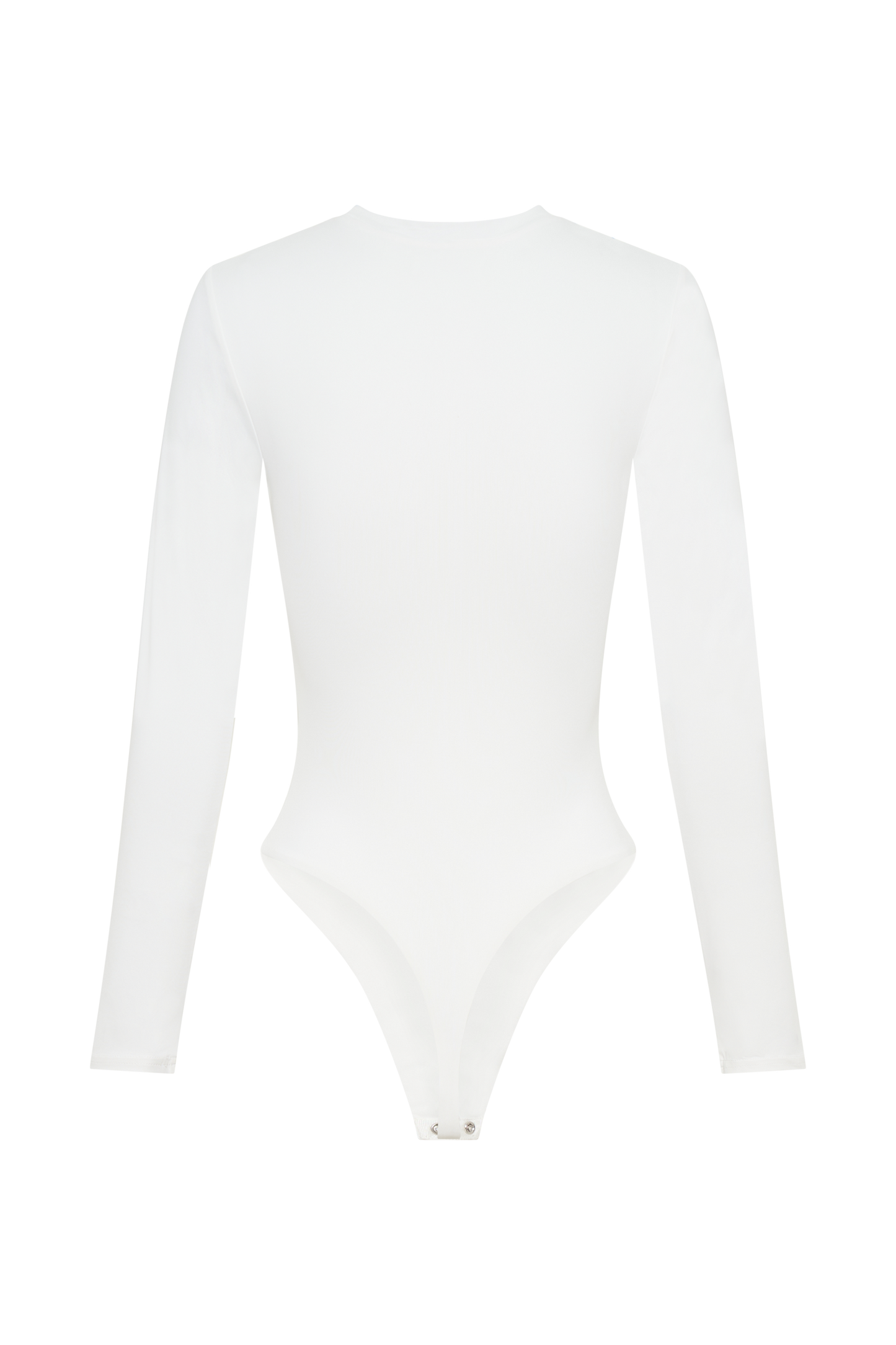 Body à manches longues et col rond Delilah - Blanc