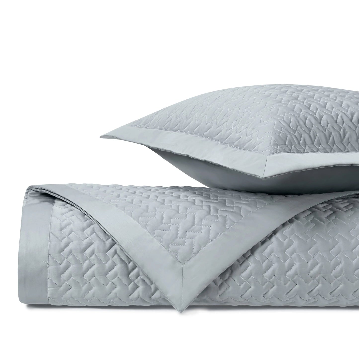 Ensemble de couvre-lit matelassé à motif pied-de-poule